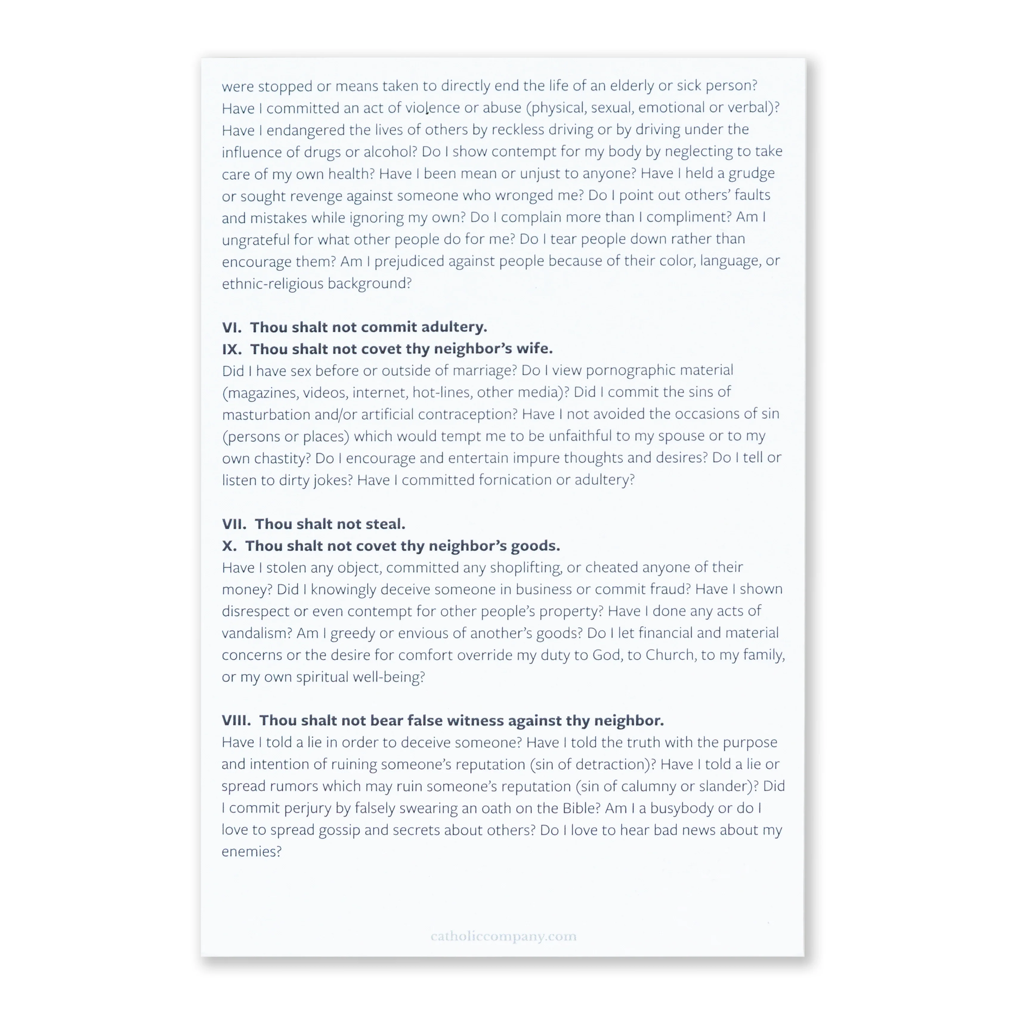 Examination of Conscience Card - Image 2