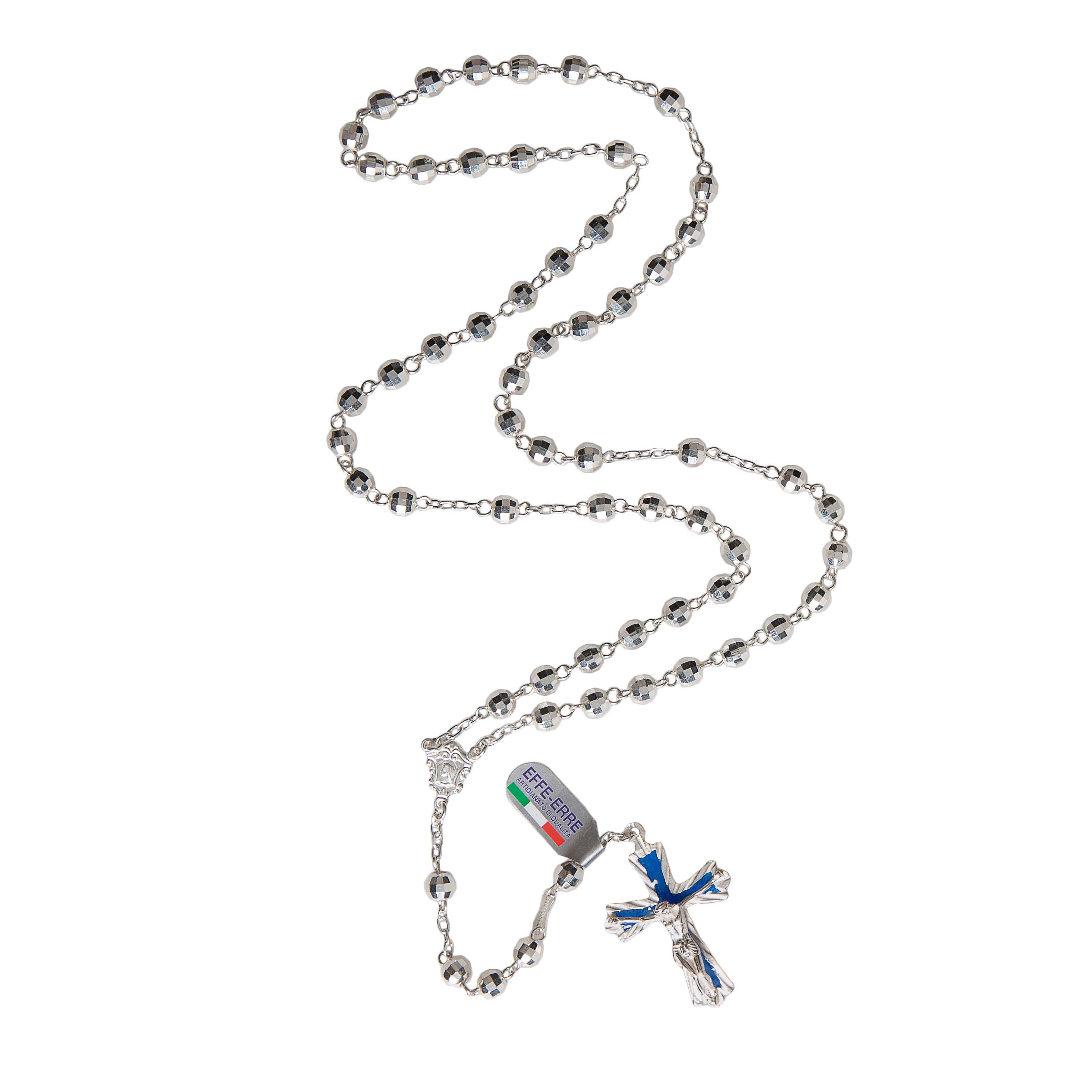 Faceted Sterling Silver Italian Rosary - Image 3