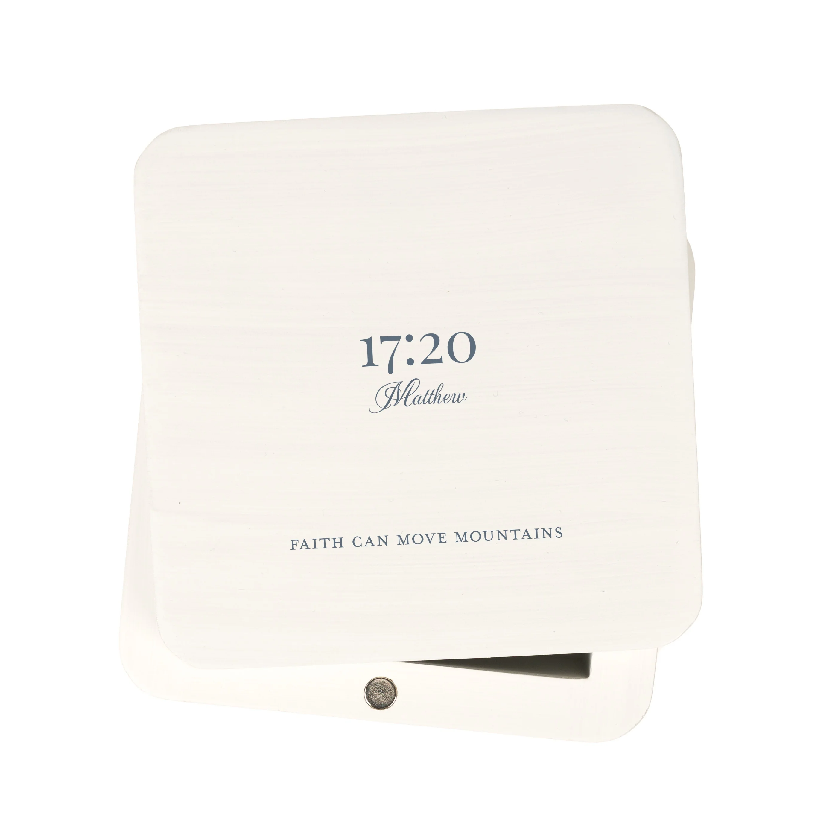 Faith Can Move Mountains White Keepsake Box - Image 2