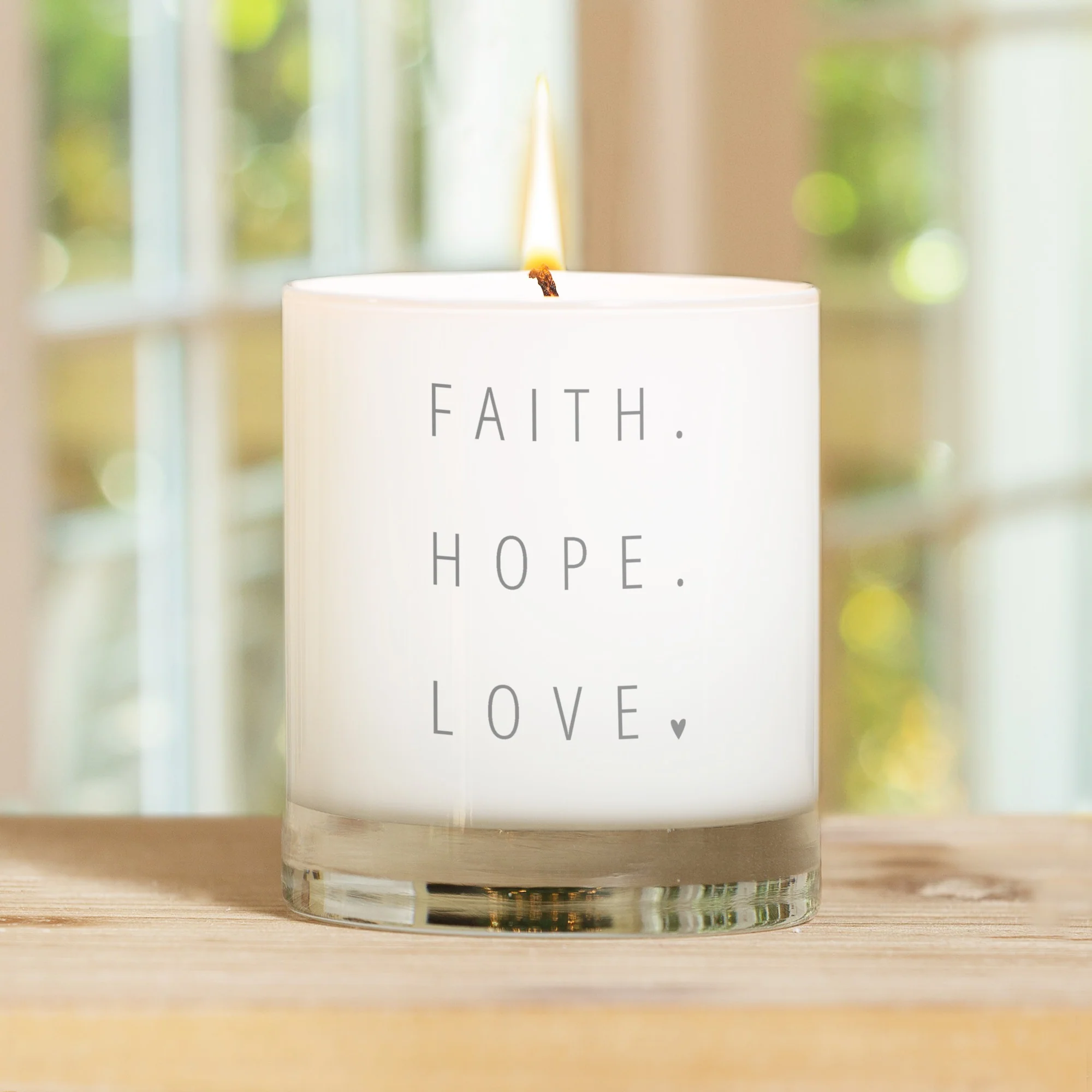 Faith, Hope, and Love Candle