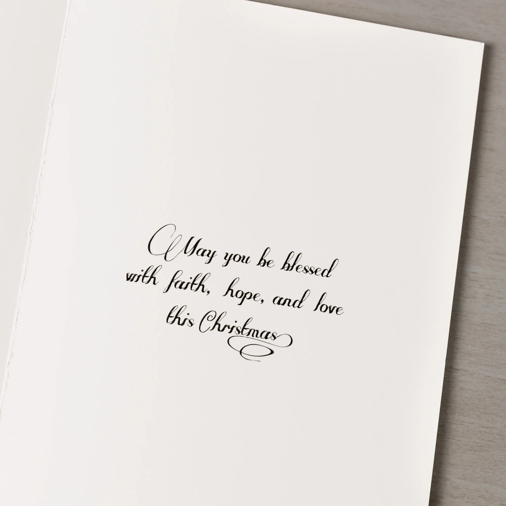 Faith Hope and Love Gold & Black Christmas Cards - Set of 20 - Image 2
