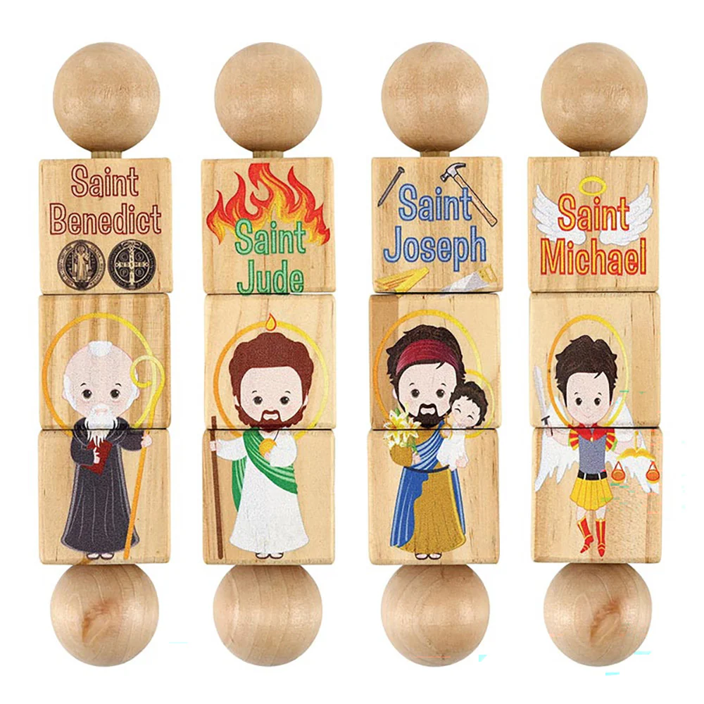 Faithful Fidgits Saints Wooden Spinner Puzzle