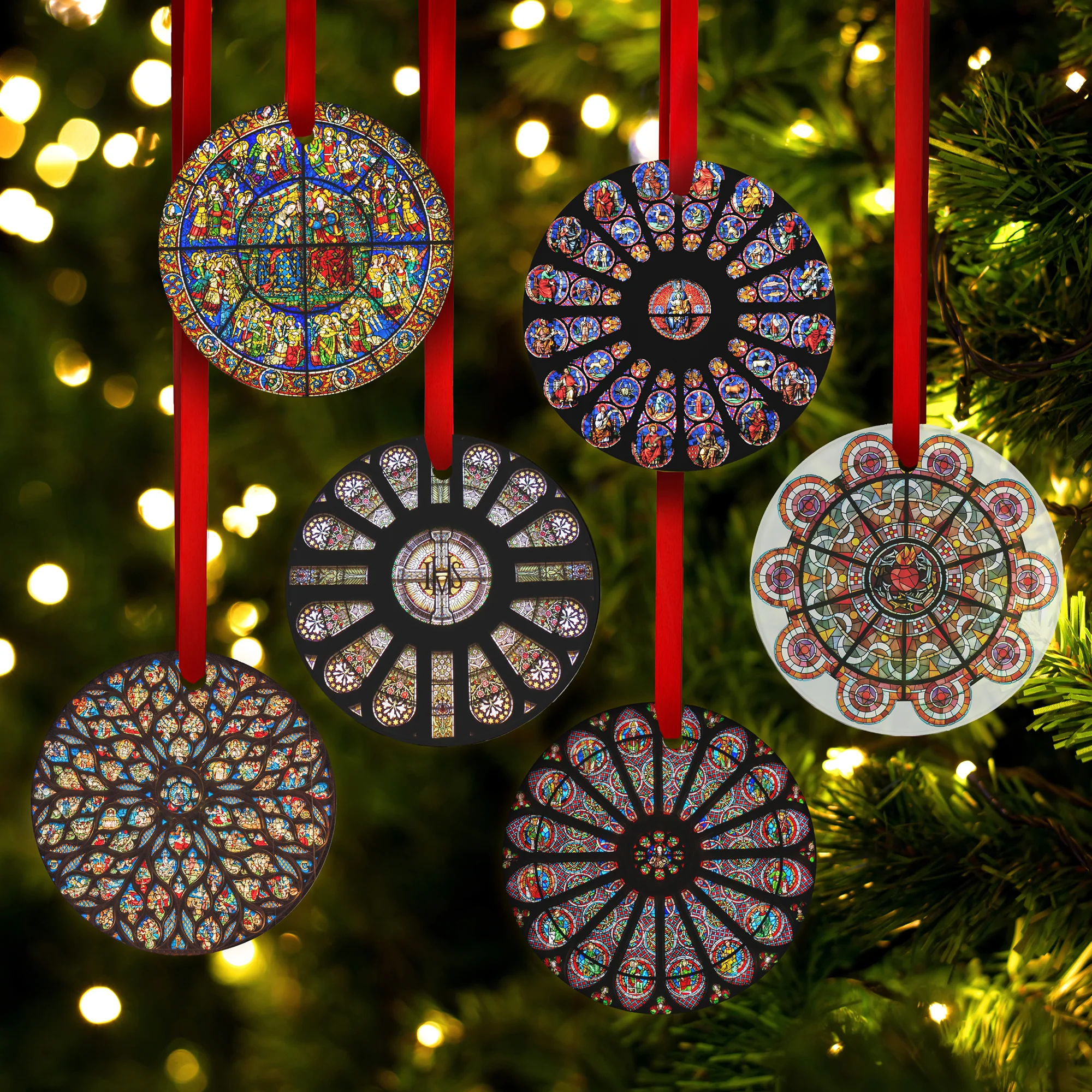 Famous Cathedrals Stained Glass Ornament Collection 2 - Set of 6 - Image 2