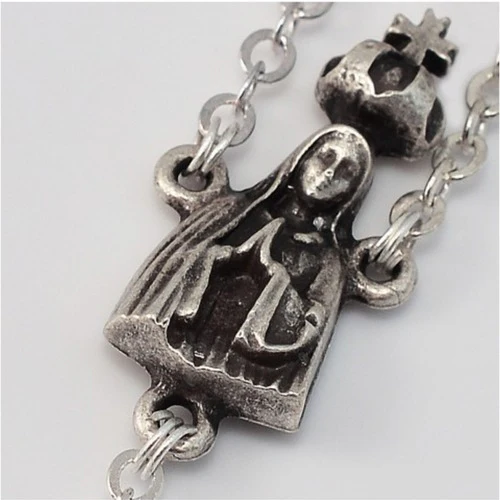 Fatima Apparition Silver Plated Decade Rosary - Image 3