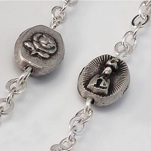 Fatima Apparition Silver Plated Decade Rosary - Image 4