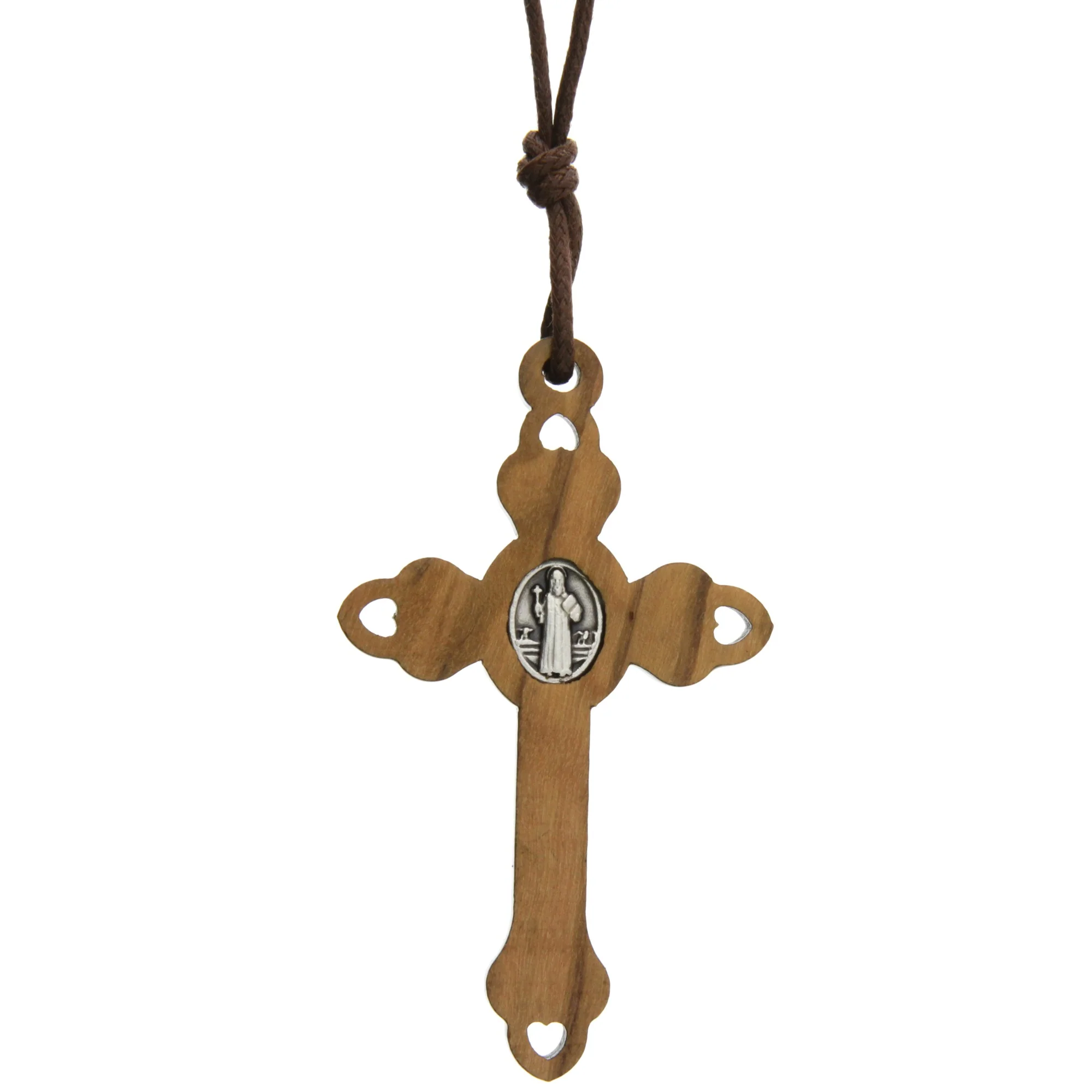 Filigree Wood Crucifix Necklace - Image 2