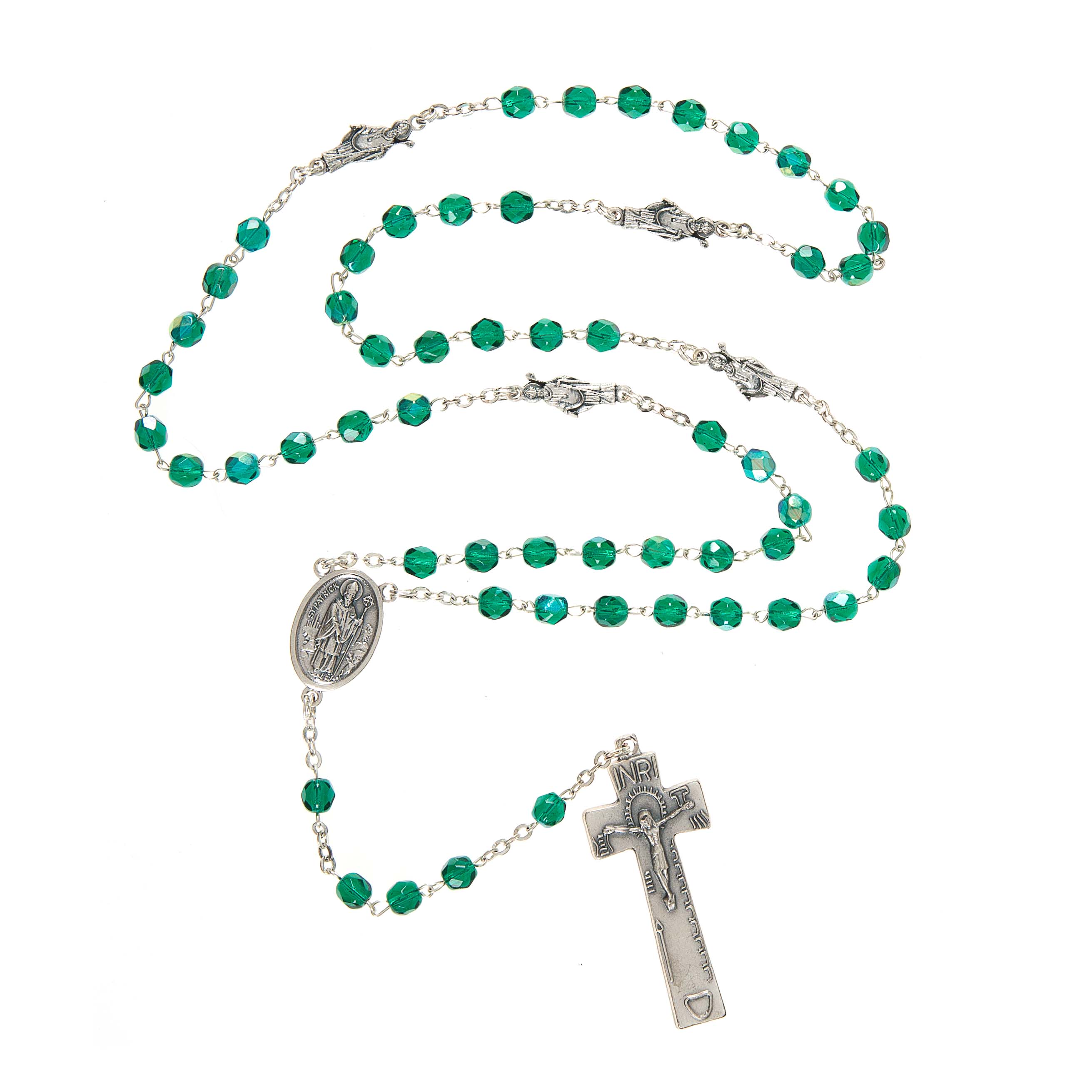 Firepolished Crystal St. Patrick Rosary