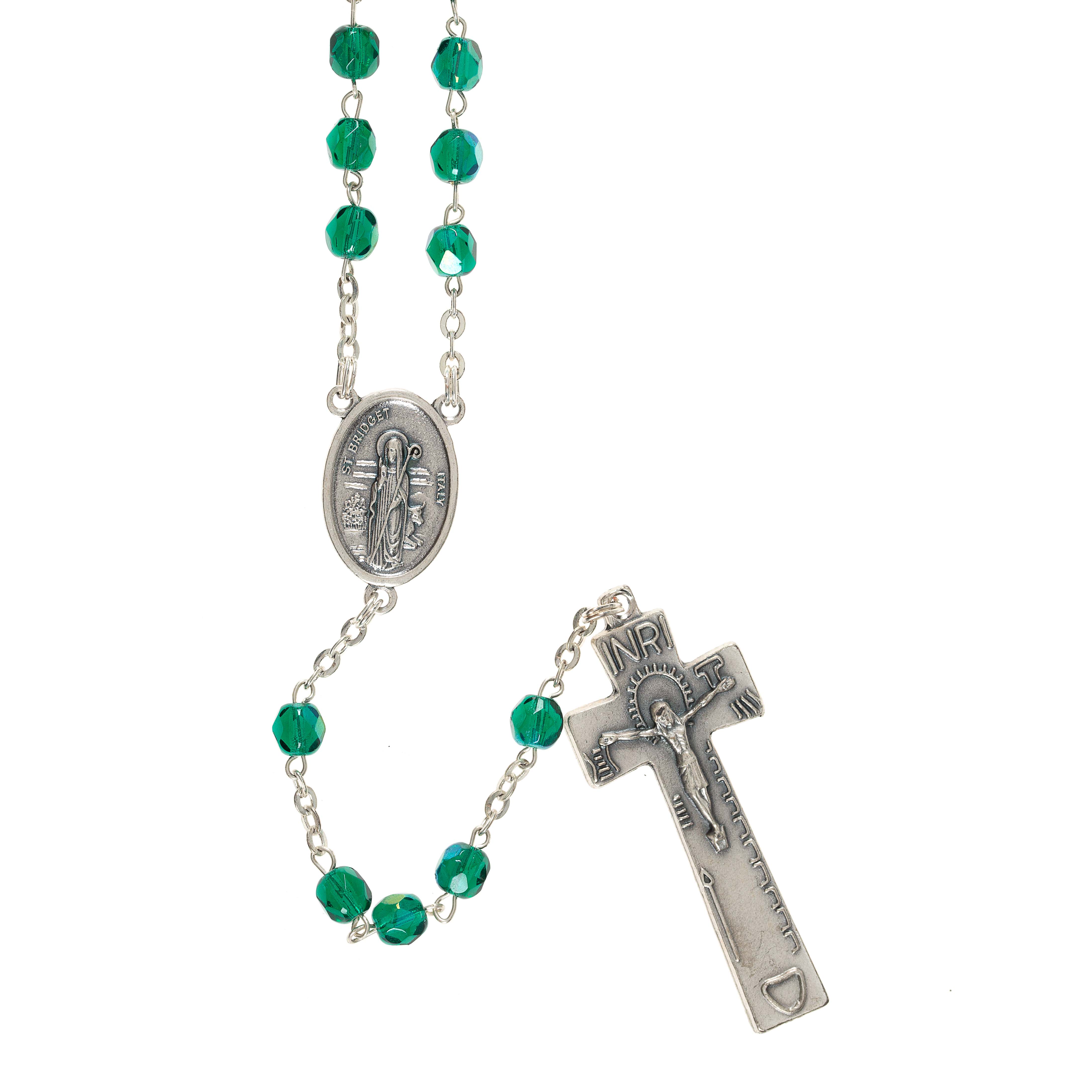 Firepolished Crystal St. Patrick Rosary - Image 2
