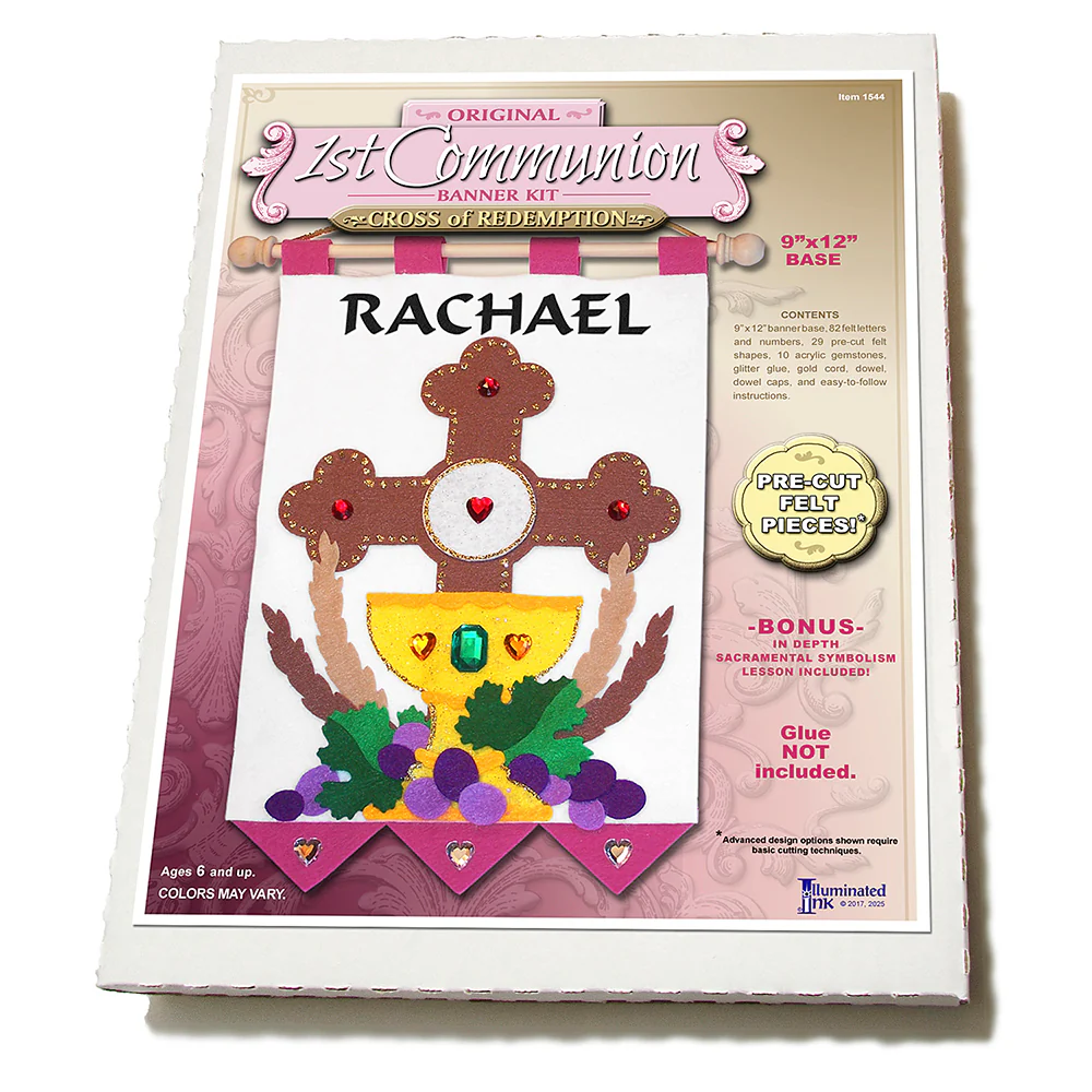 First Communion Banner Kit - Blue or Pink - Image 3