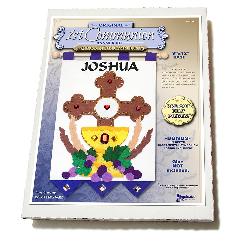 First Communion Banner Kit - Blue or Pink - Image 4