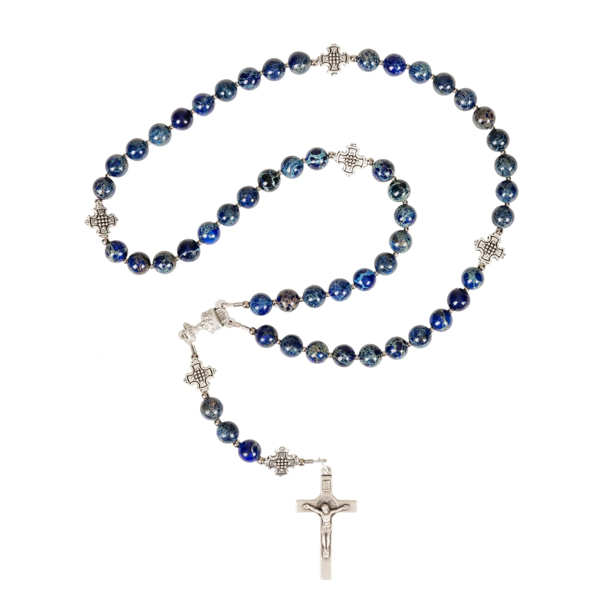 First Communion Blue Rosary - Image 2