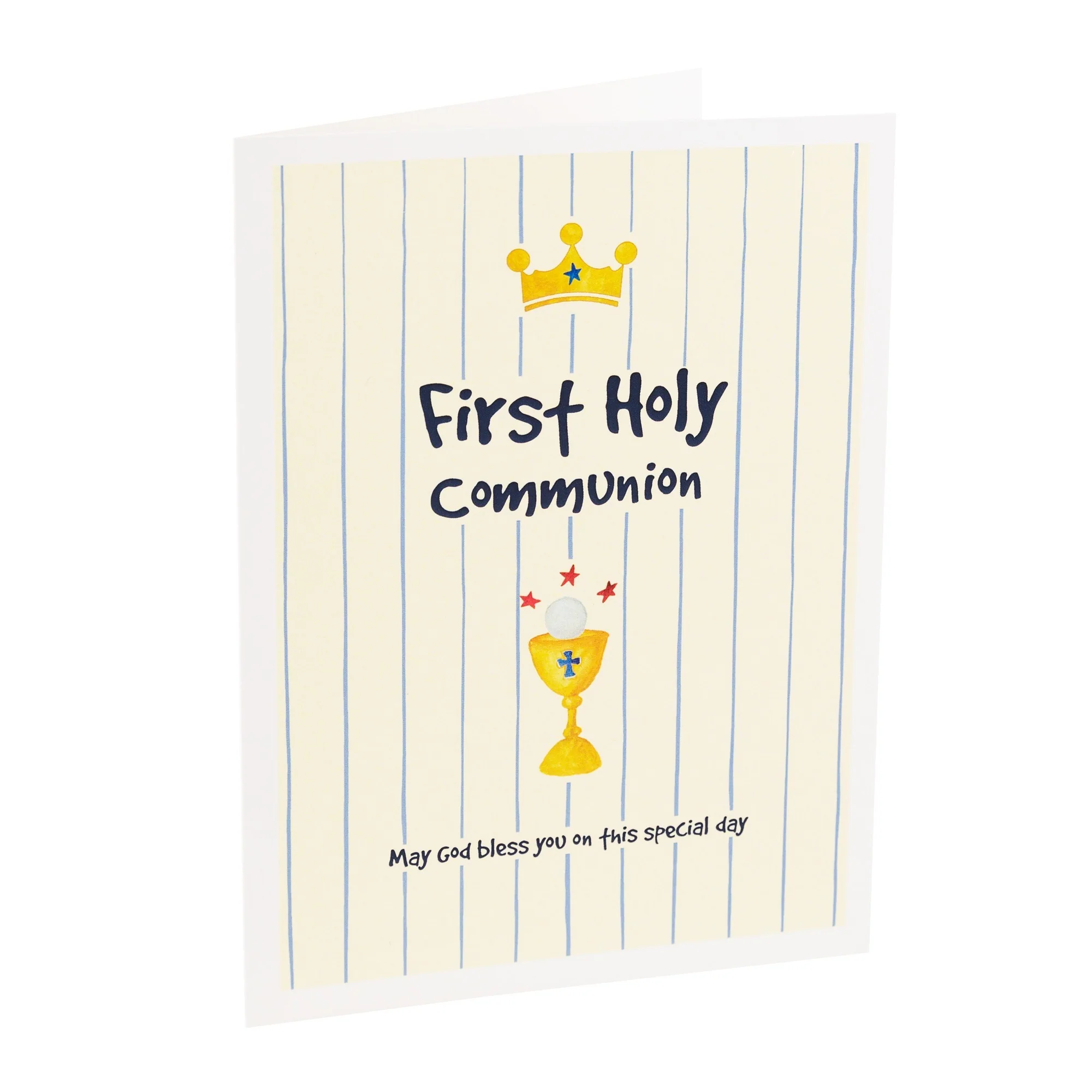 First Communion Boy's Watercolor Card w/ Envelope - Image 3