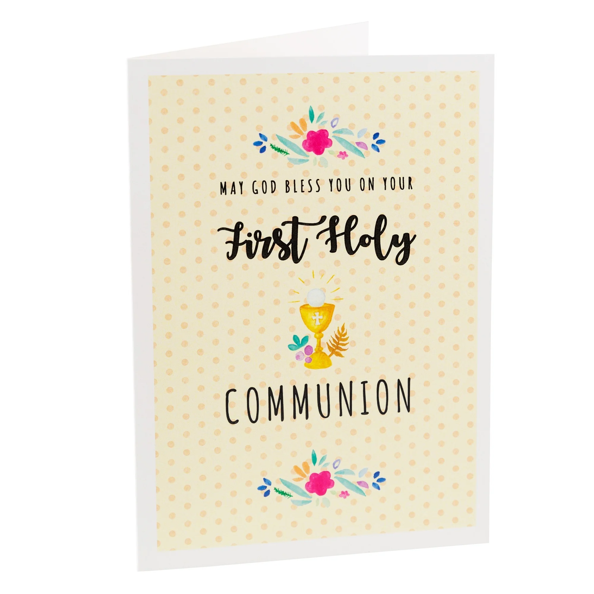 First Communion Girl's Watercolor Card w/ Envelope - Image 3