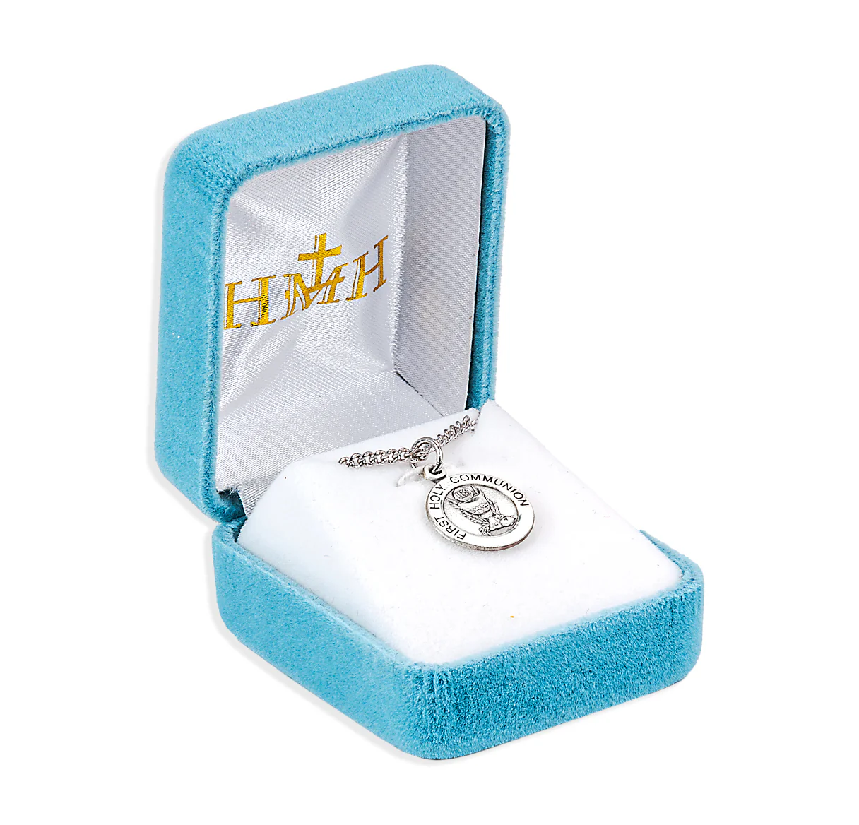 First Communion Sterling Silver Small Round Medal - Image 2