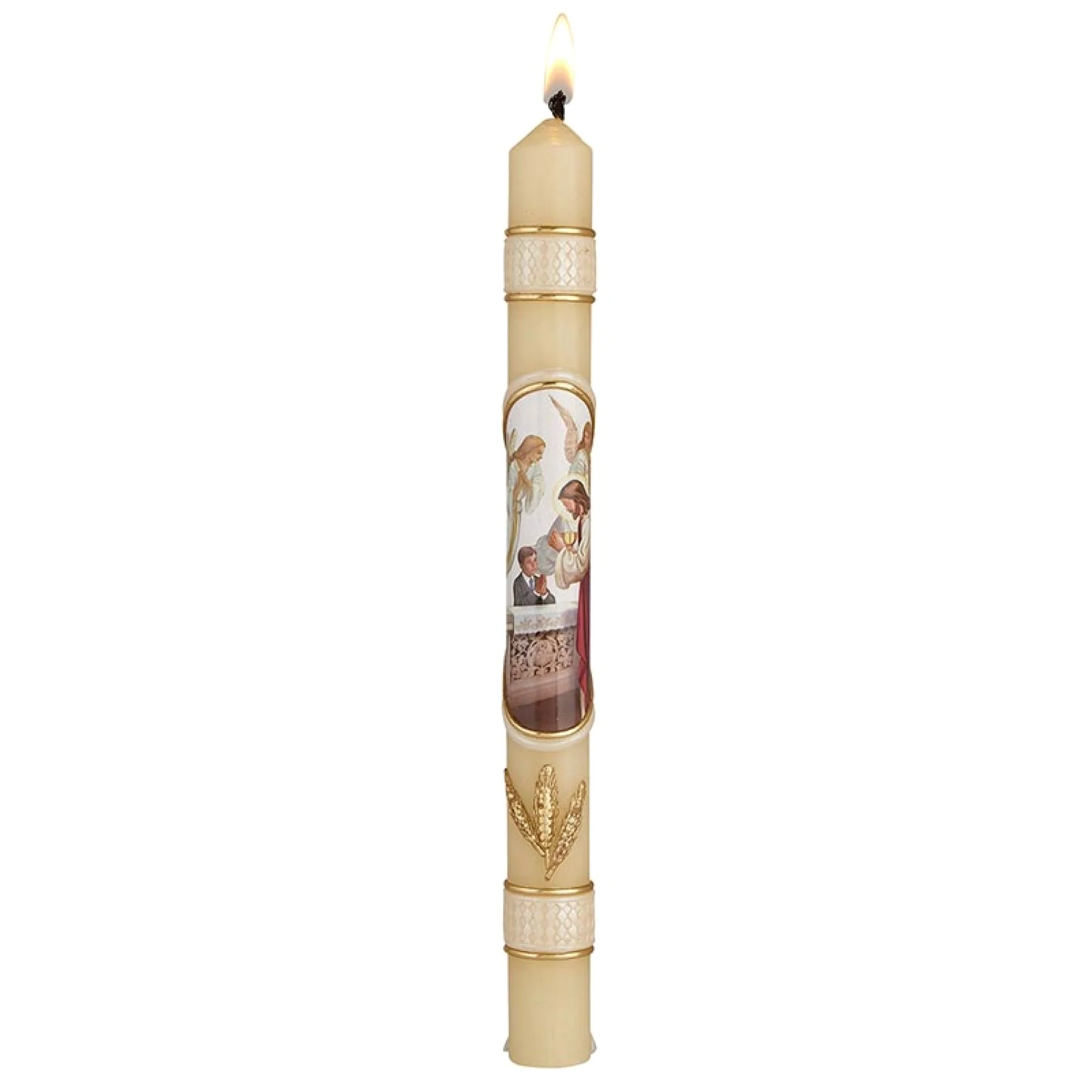 First Communion Taper Candle for Boy - Pack of 4