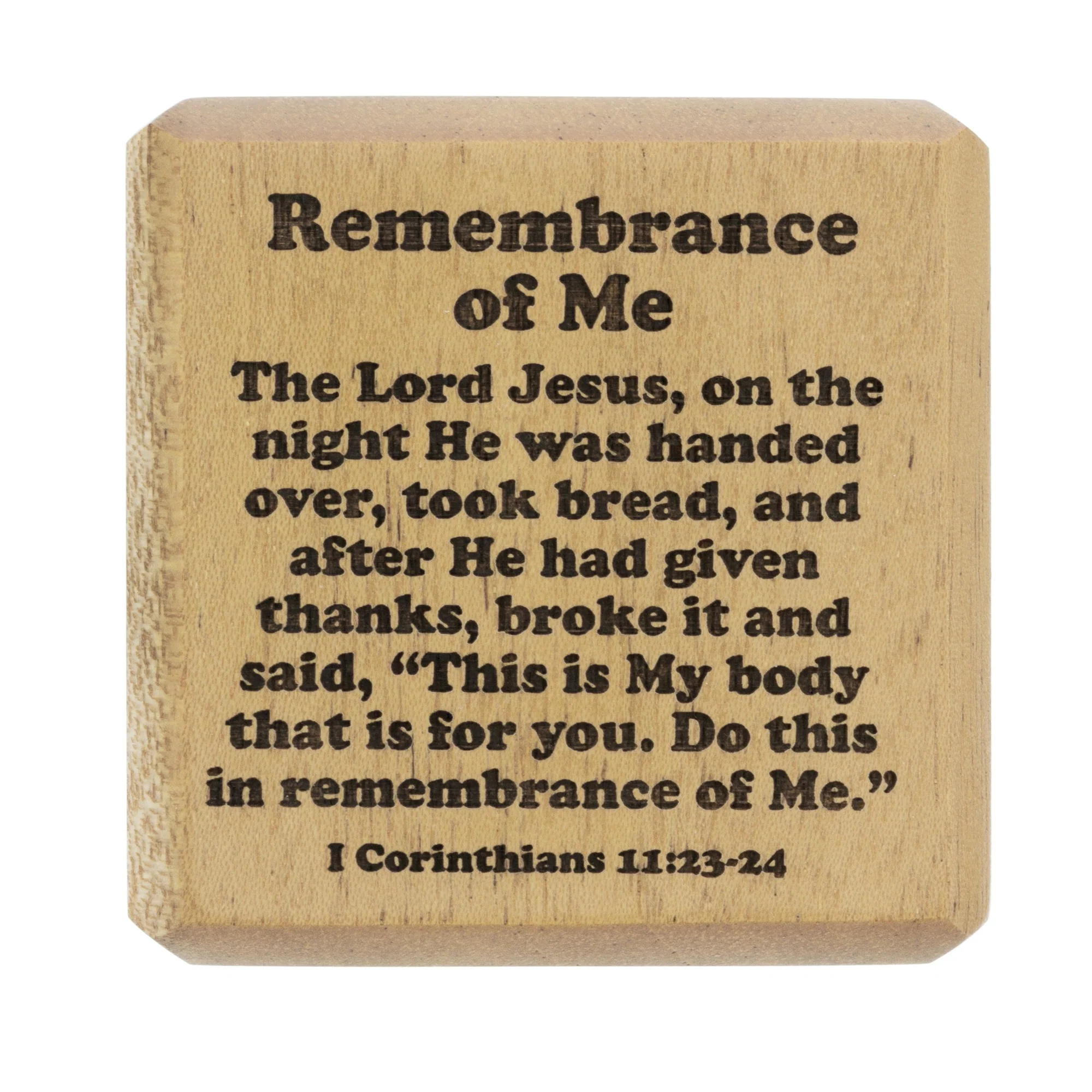 First Communion Wooden Prayer Cube - Image 4
