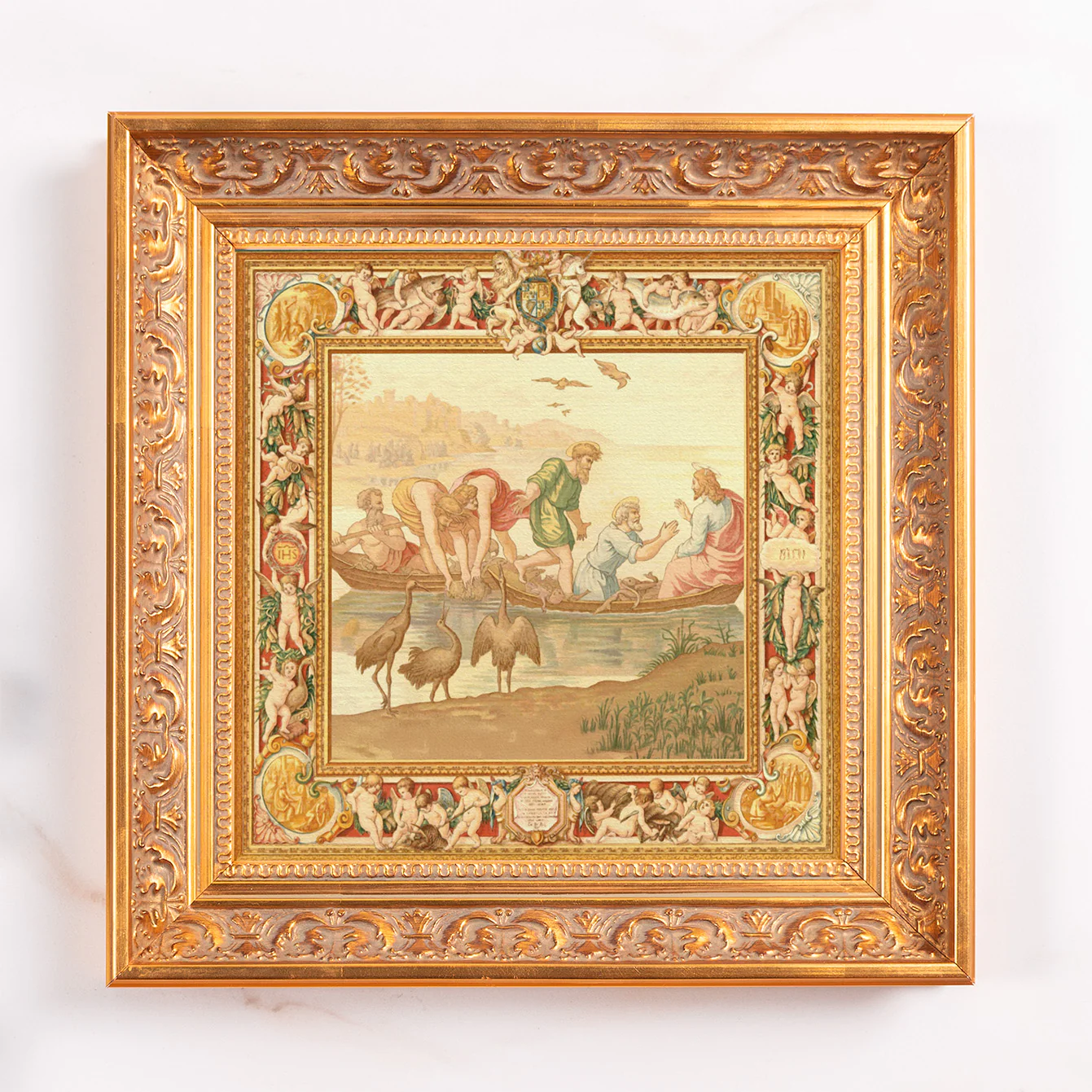 Fishermen with Jesus Framed Canvas - Sacred Mini Collection - Image 2