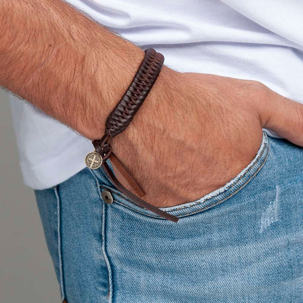 Fishtail Braided St. Benedict Bracelet - Image 3