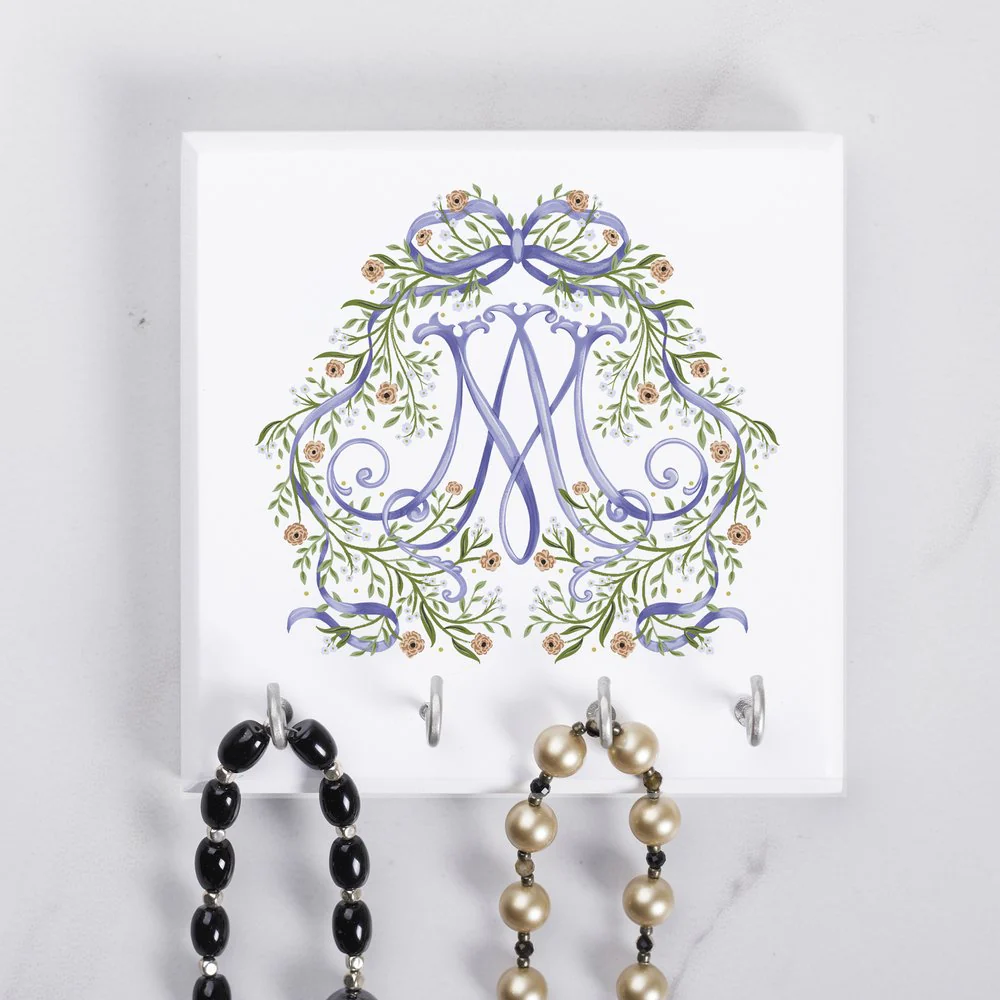 Floral Detail Auspice Maria Rosary Rack