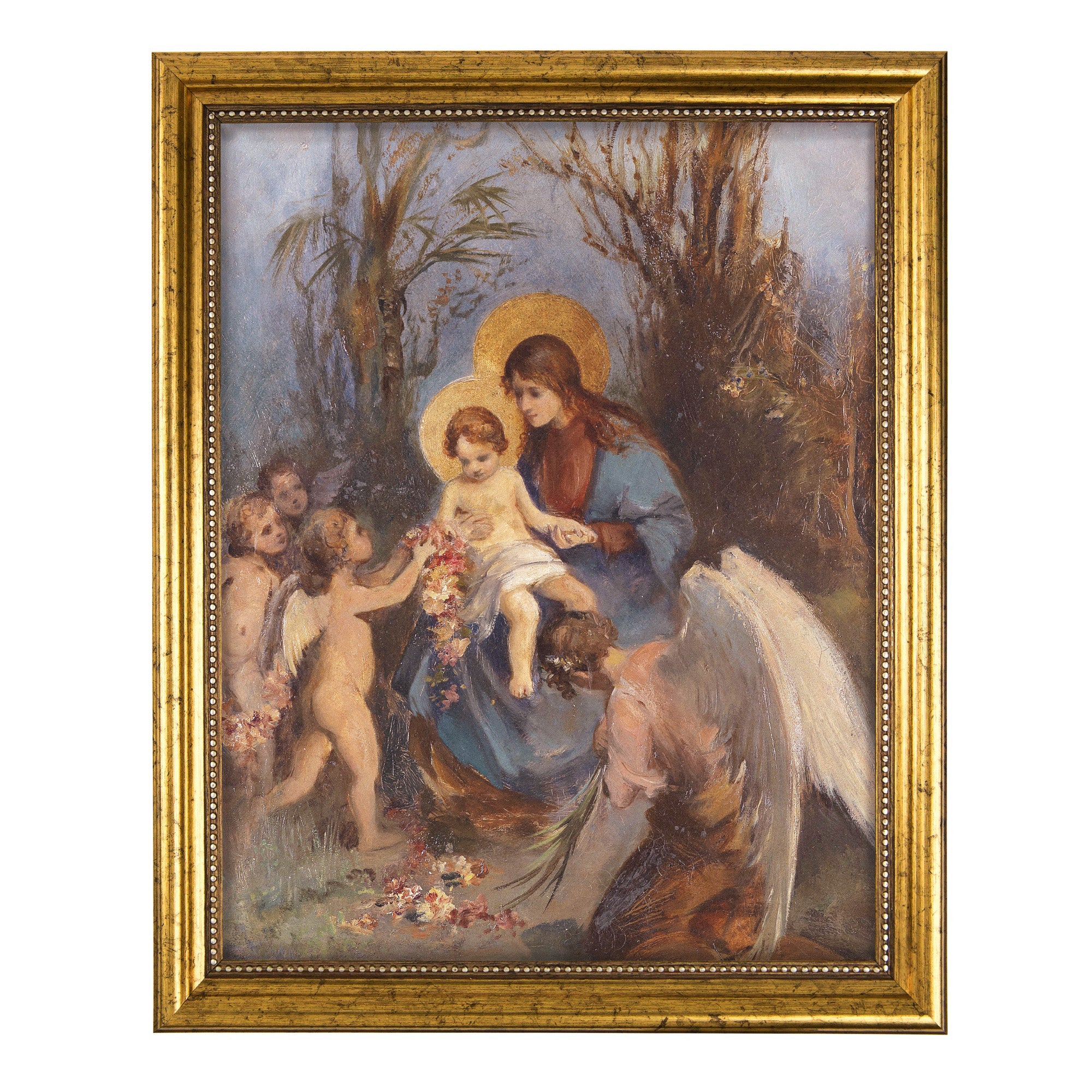 Flowers for the Baby Jesus Gold Framed Print - Multiple Sizes - Image 3