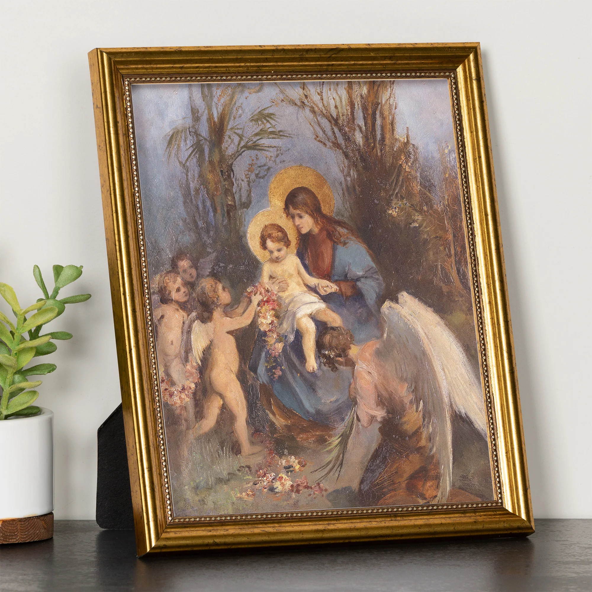 Flowers for the Baby Jesus Gold Framed Print - Multiple Sizes - Image 4