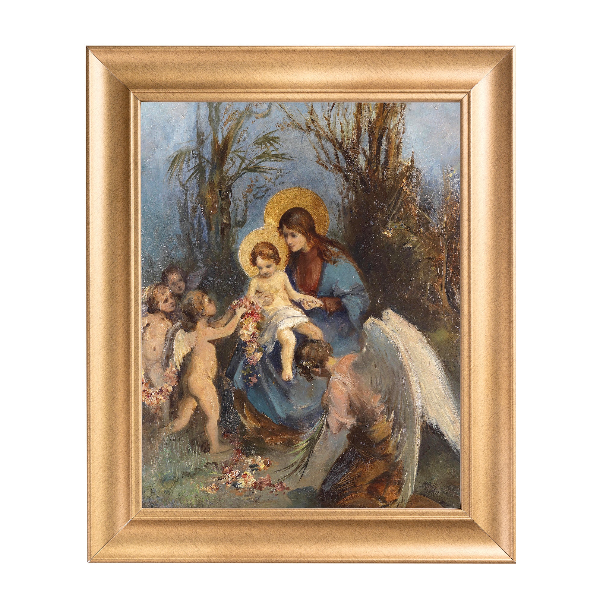 Flowers for the Baby Jesus Gold Framed Print - Multiple Sizes - Image 5