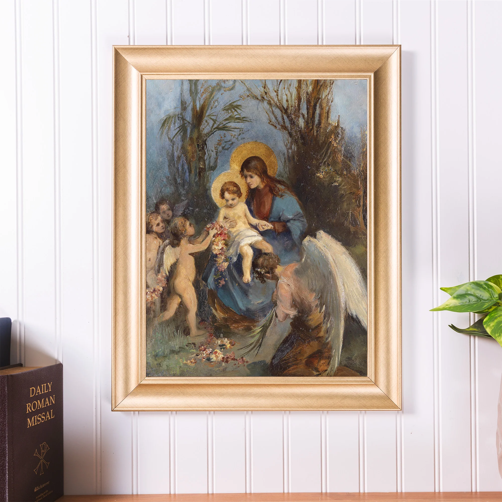 Flowers for the Baby Jesus Gold Framed Print - Multiple Sizes - Image 8