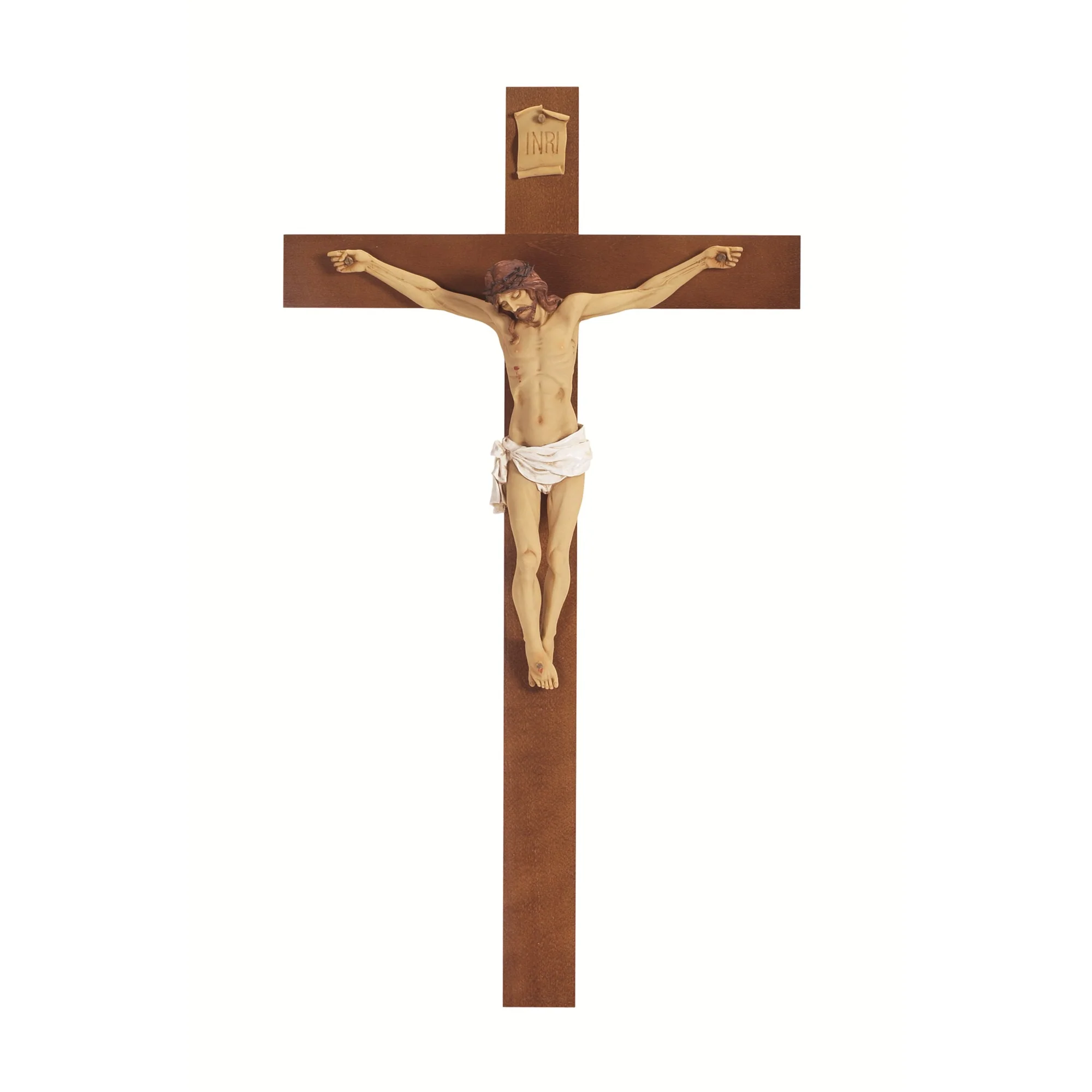 Fontanini Woodtone Wall Crucifix 40"