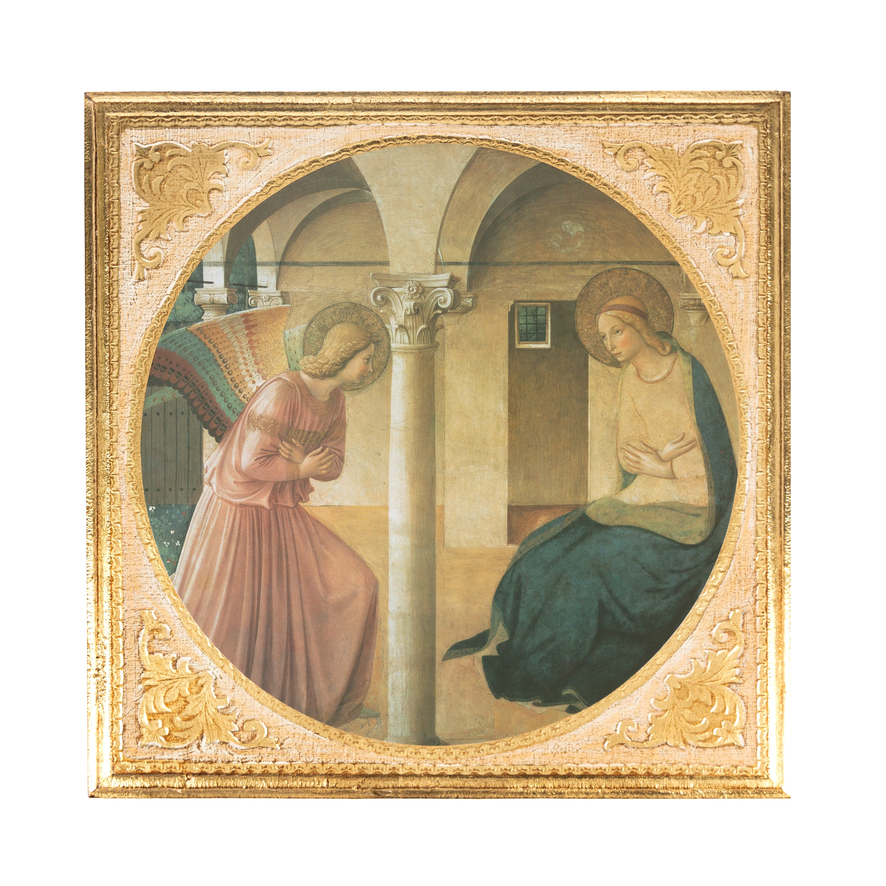 Fra Angelico Annunciation Florentine Plaque - 13.7" - Image 2