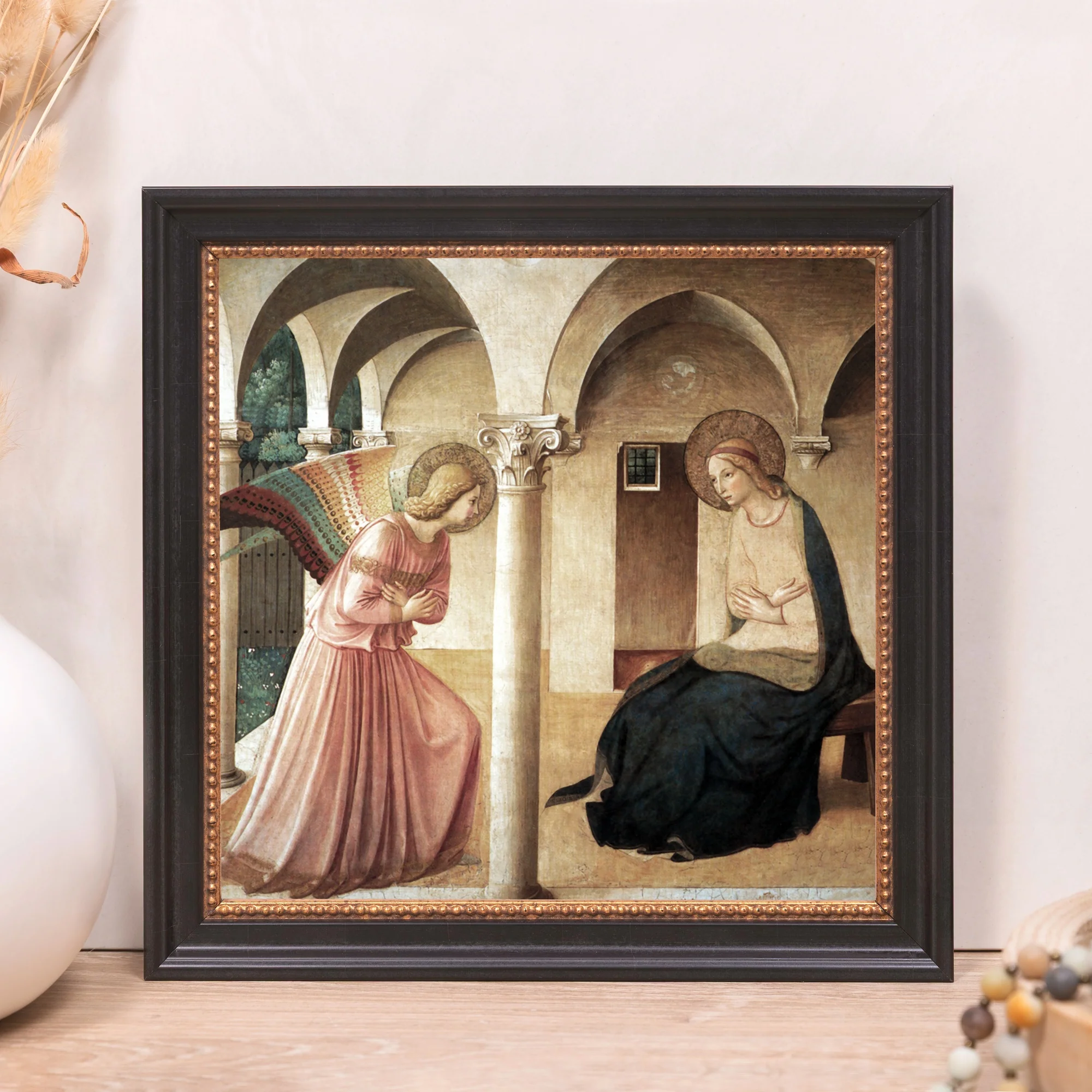 Fra Angelico's Annunciation Framed Canvas - Sacred Mini Collection - Image 7