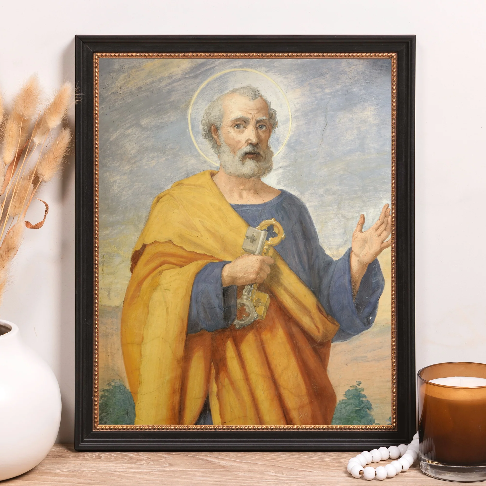 Fresco of St Peter Framed Canvas - Sacred Classics Collection - Image 10