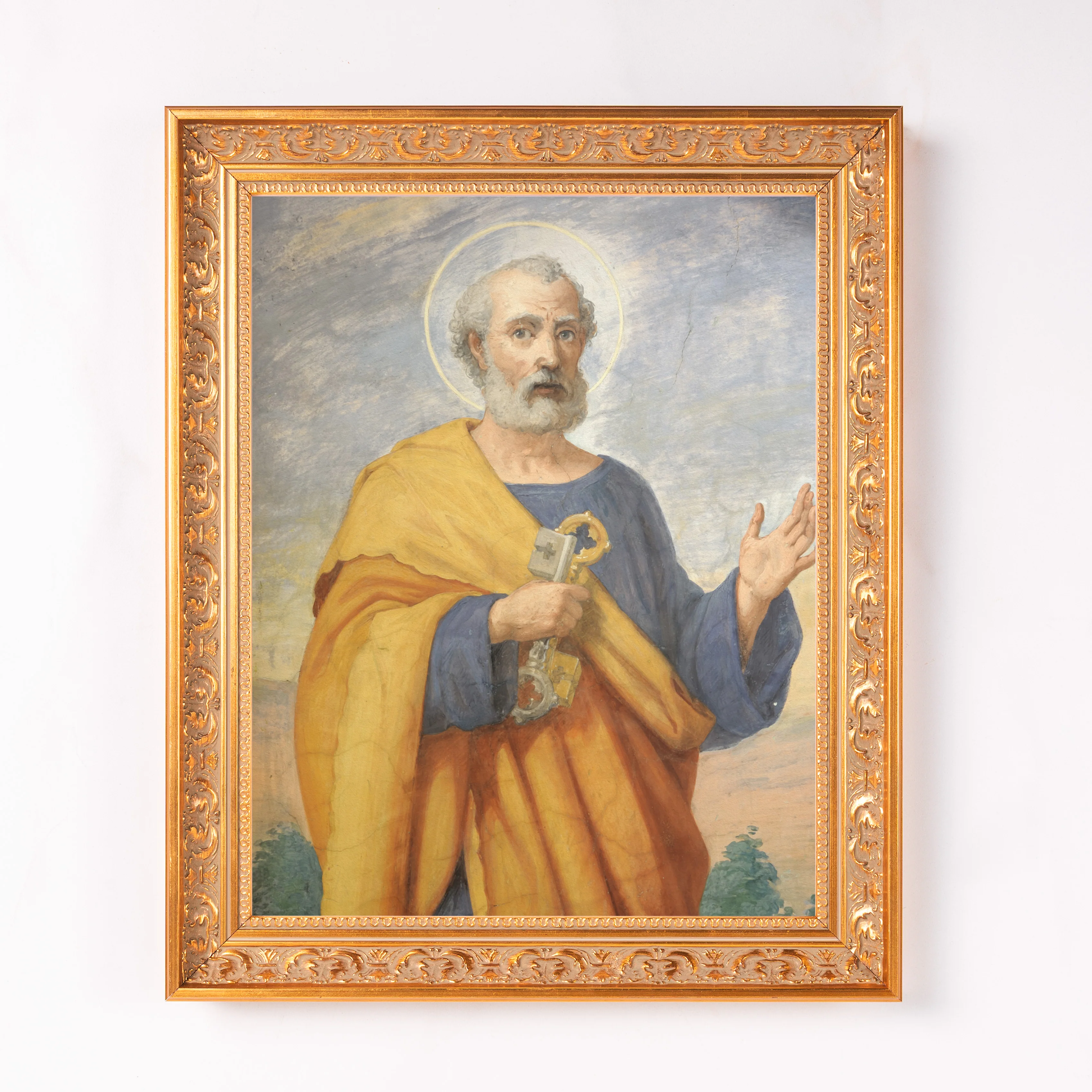 Fresco of St Peter Framed Canvas - Sacred Classics Collection - Image 2