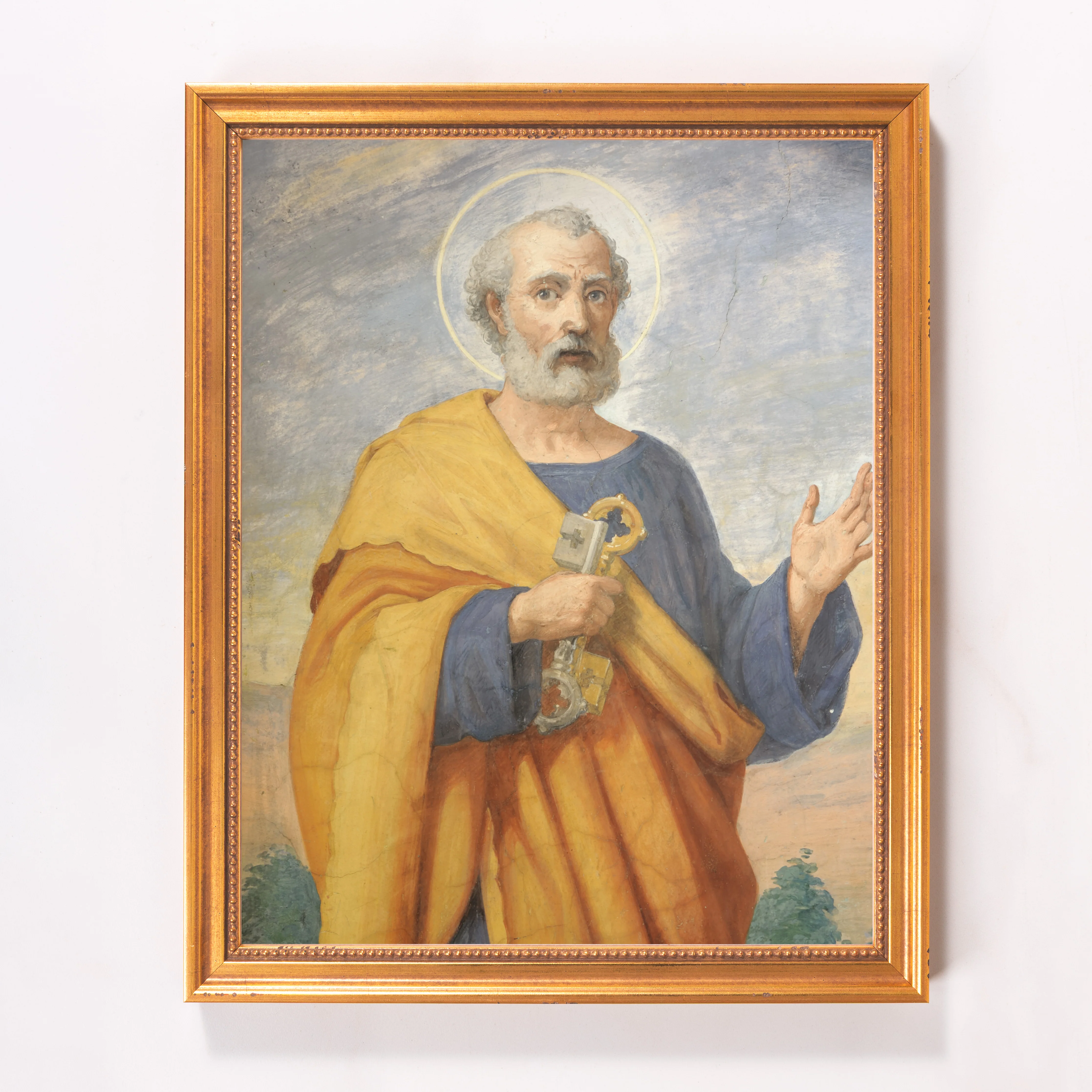 Fresco of St Peter Framed Canvas - Sacred Classics Collection - Image 7