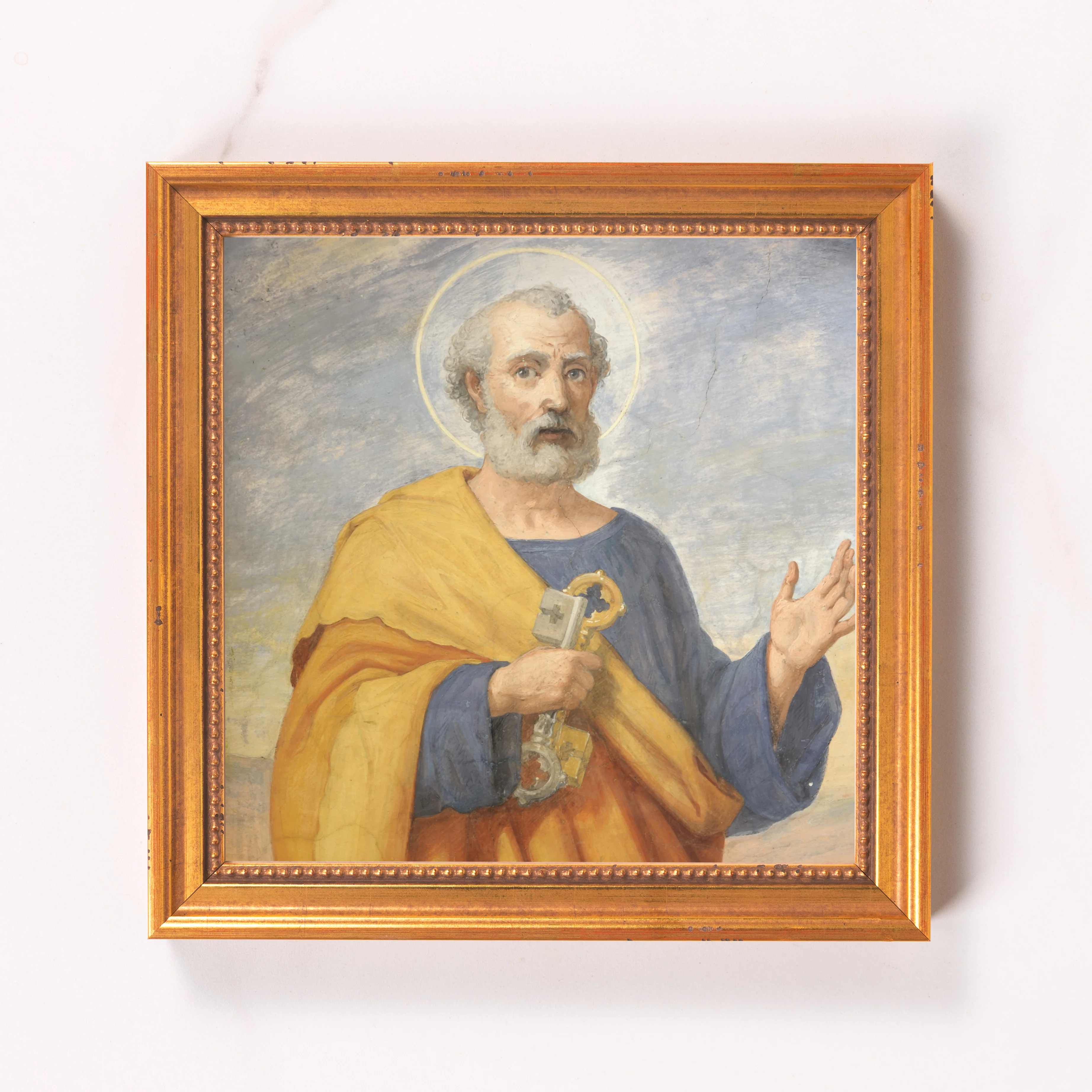 Fresco of St Peter Framed Canvas - Sacred Mini Collection - Image 5