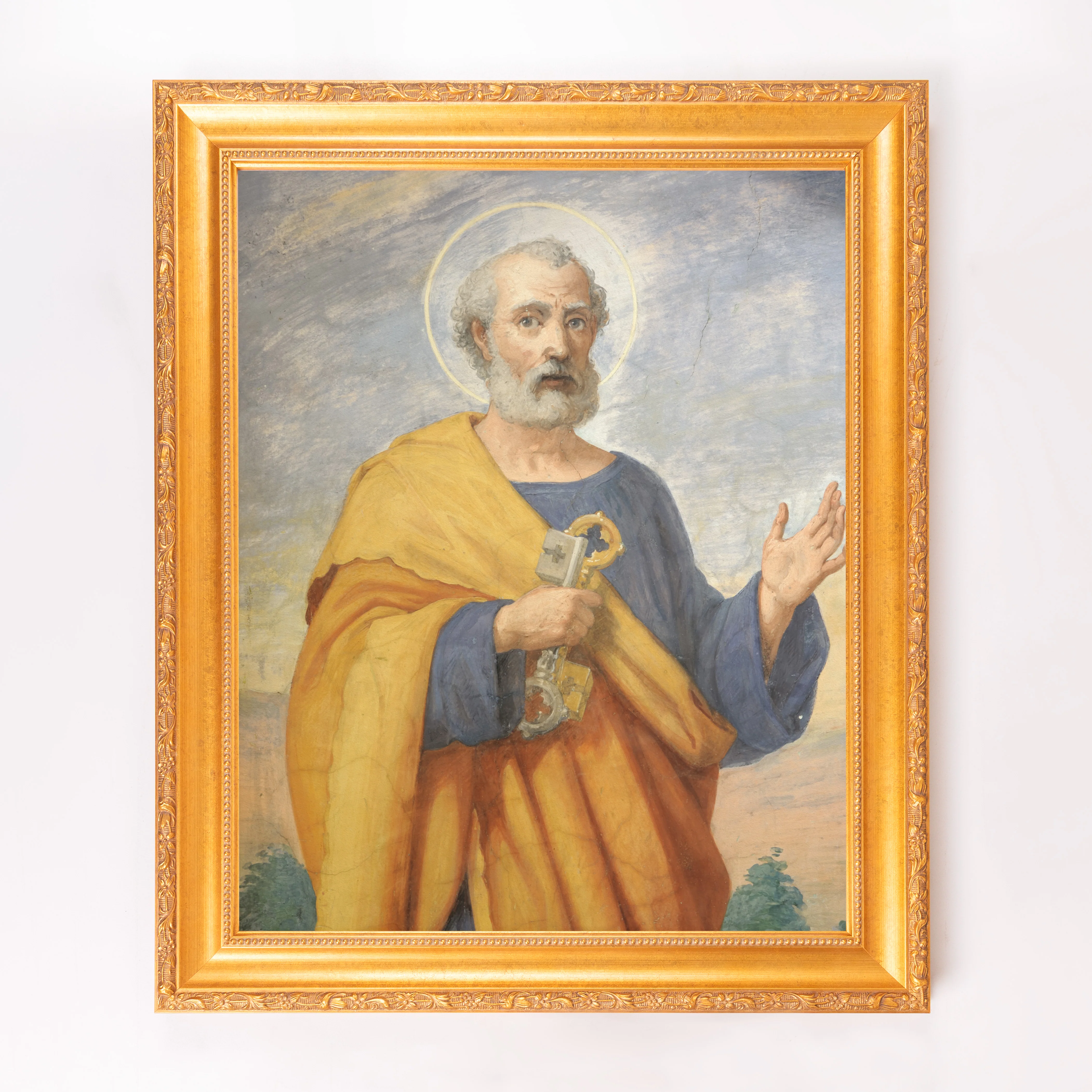 Fresco of St Peter Framed Canvas - Sacred Signature Collection - Image 5