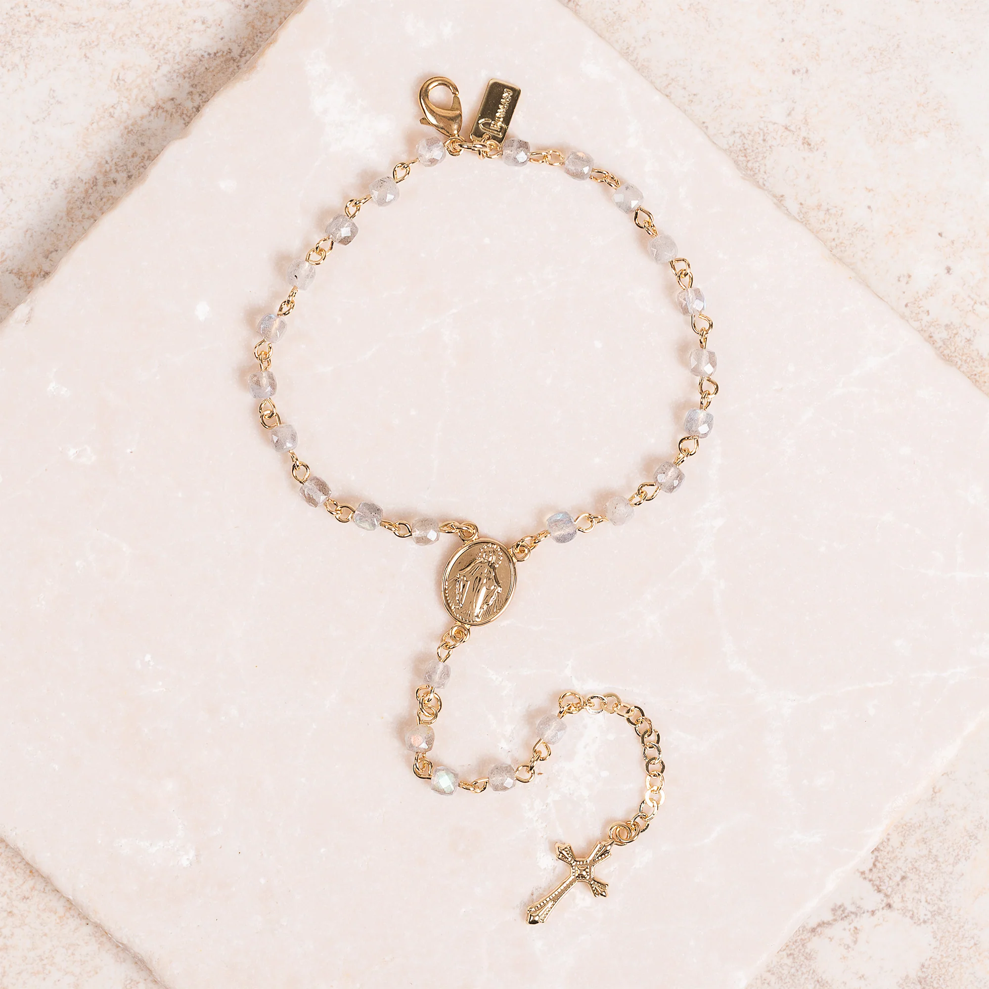 Gemstone 2-Decade Rosary Bracelet - Multiple Colors - Image 3