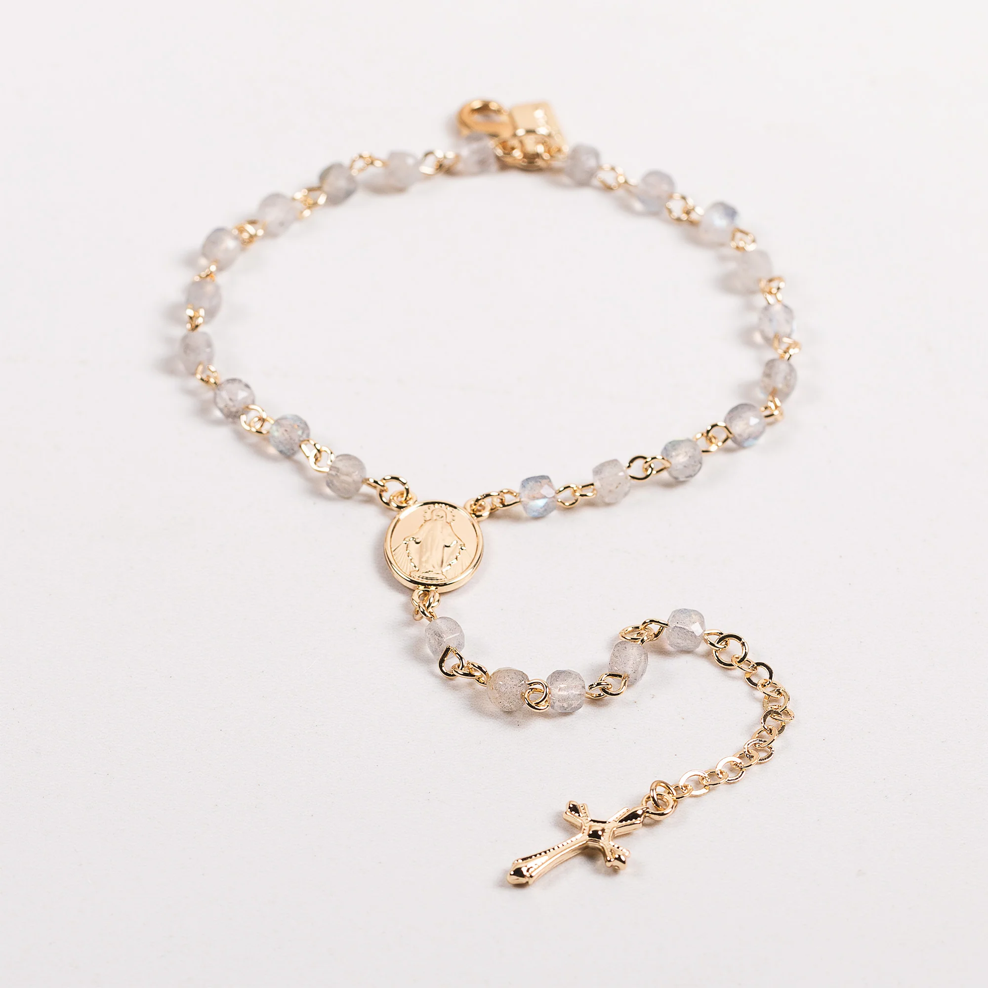 Gemstone 2-Decade Rosary Bracelet - Multiple Colors - Image 4