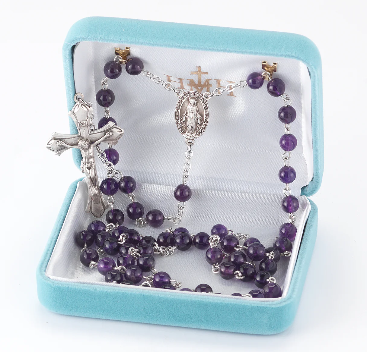 Genuine Amethyst Sterling Rosary - Image 4