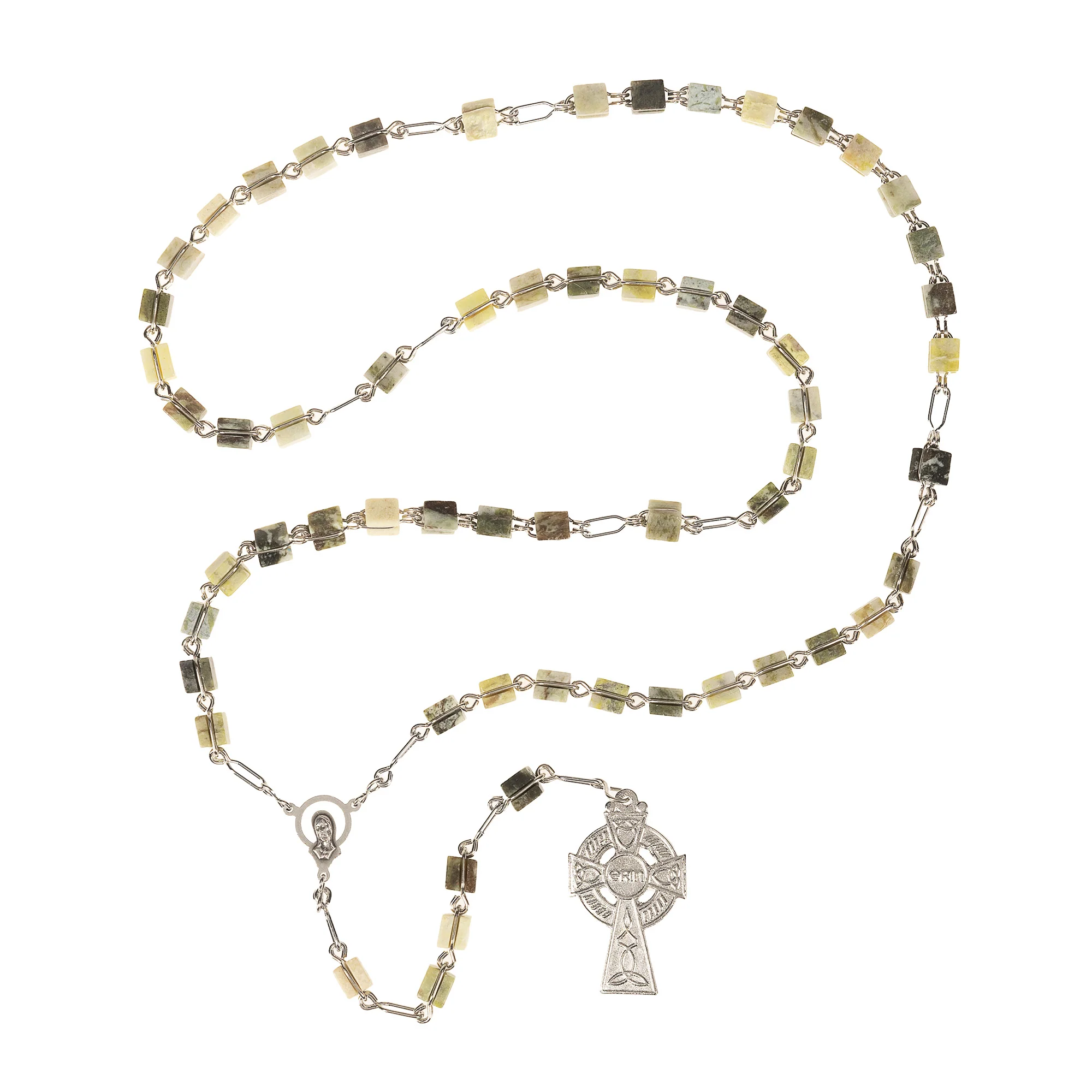 Genuine Connemara Marble Irish Rosary - Image 4