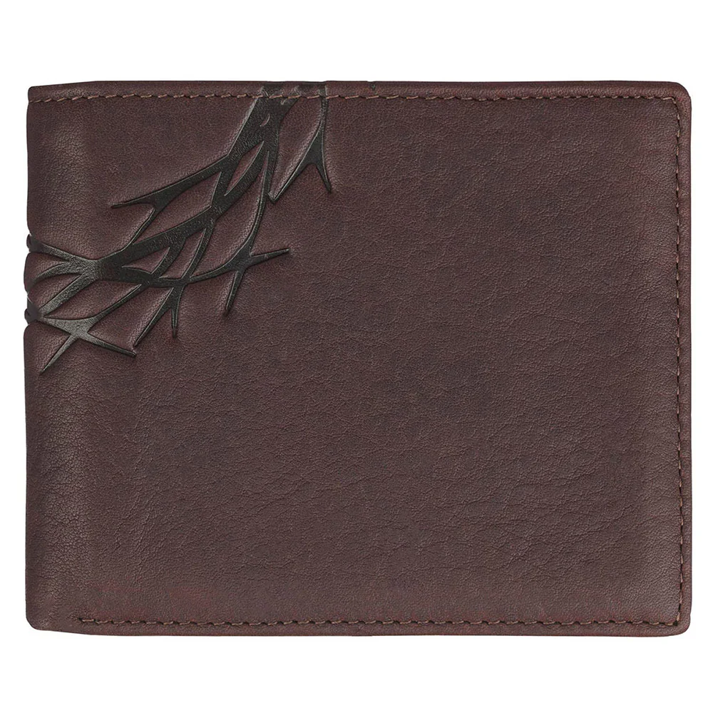 Genuine Leather Brown Crown of Thorns Wallet