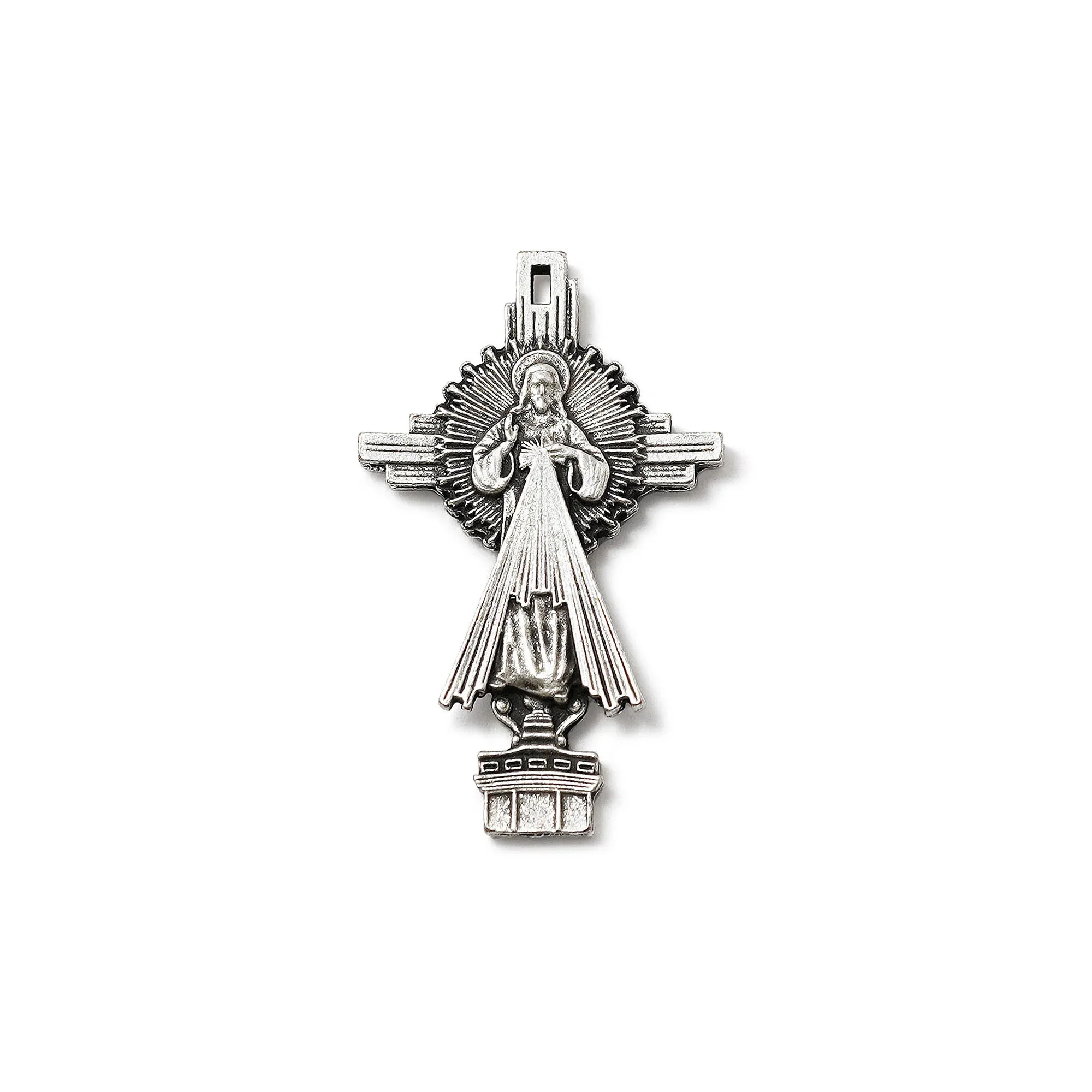 Ghirelli Blue Bohemian Glass St. Carlo Acutis Rosary - Image 4