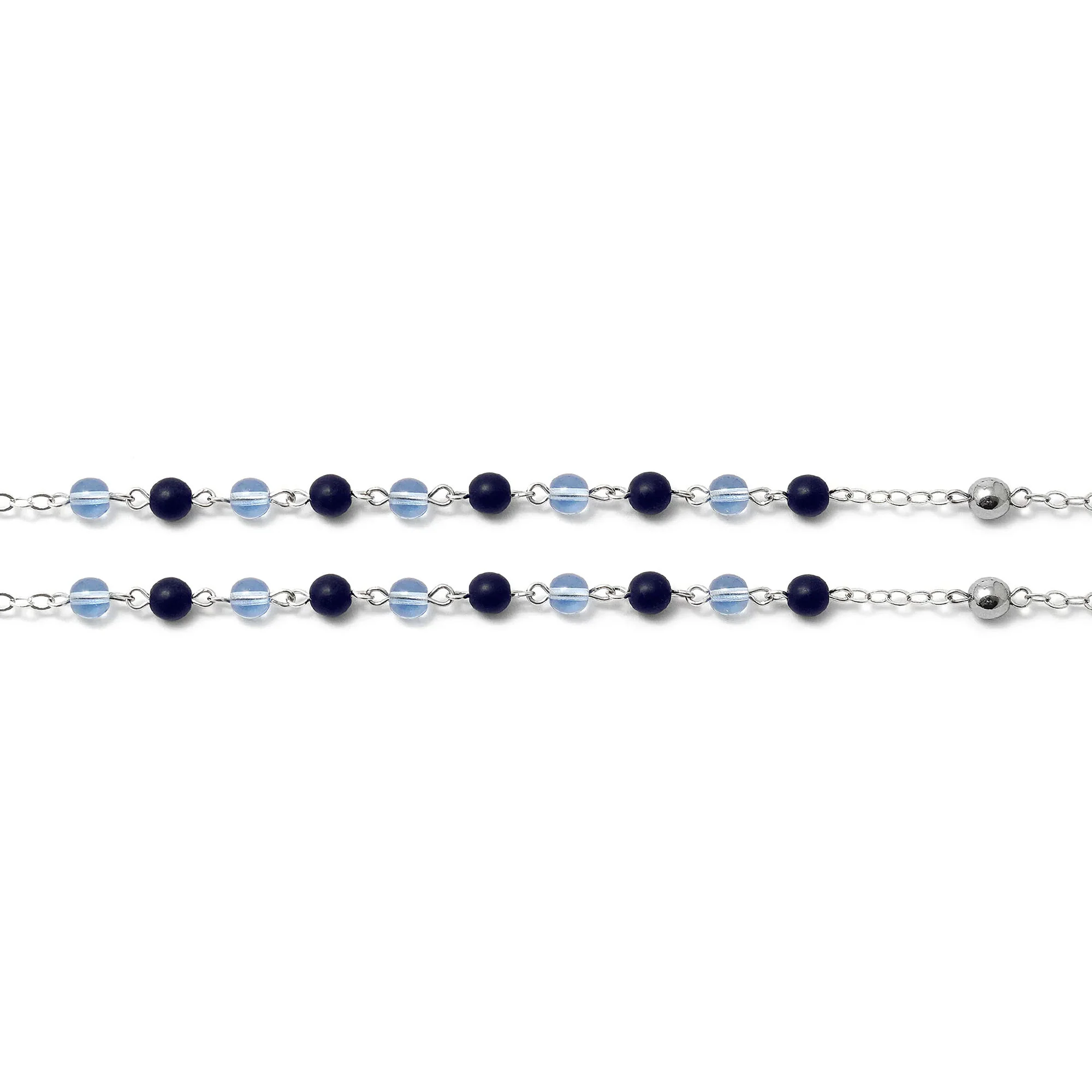 Ghirelli Blue Bohemian Glass St. Carlo Acutis Rosary - Image 8