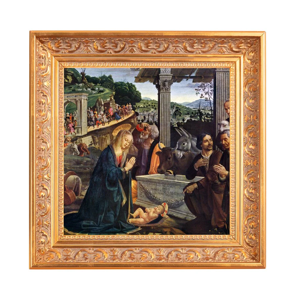 Ghirlandaio's Adoration of the Shepherds Framed Canvas - Sacred Mini Collection - Image 11