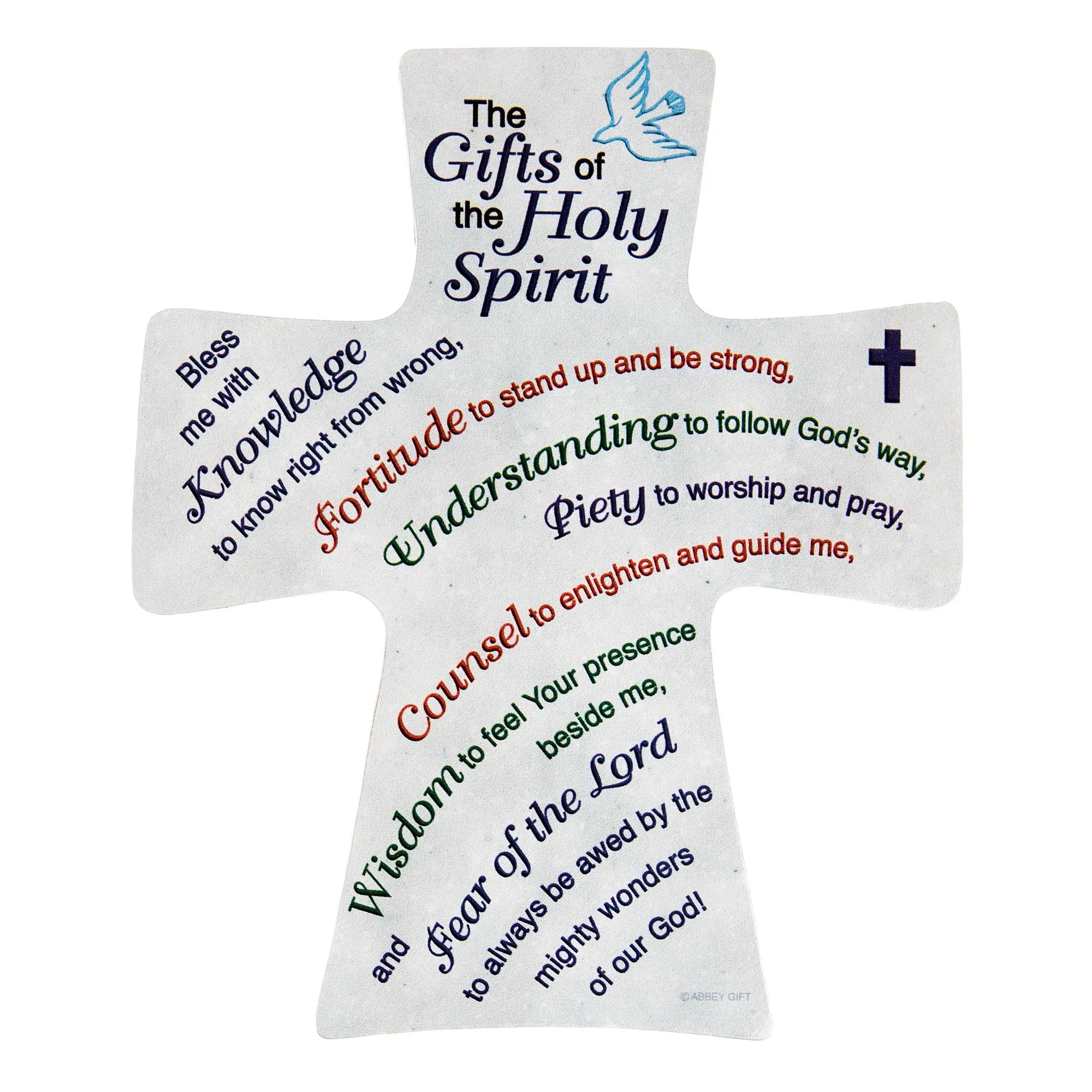 Gifts of the Holy Spirit Cross Plaque - 6 inch - Image 2