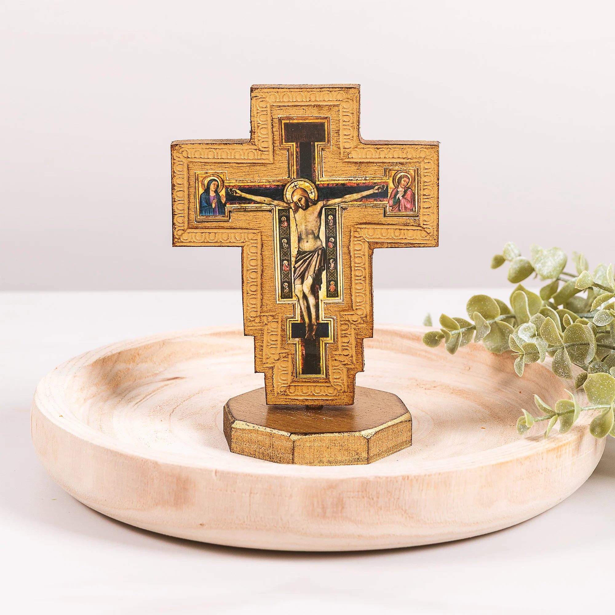 Giotto Standing Crucifix - 4.7" x 5.7" - Image 2