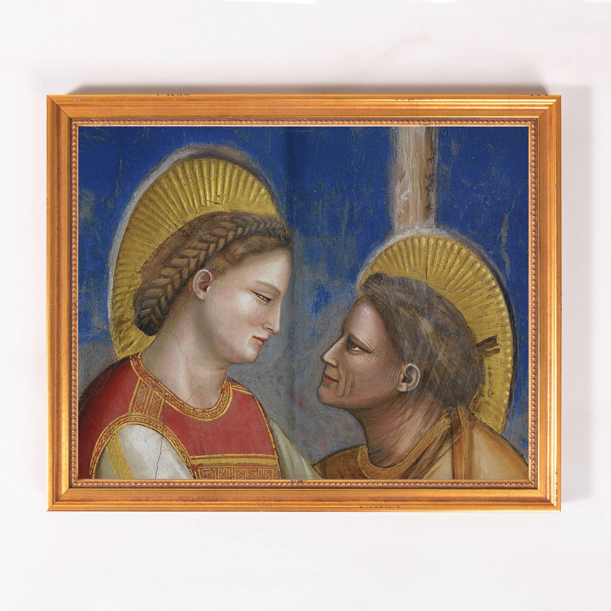 Giotto's Visitation (Detail) Framed Canvas - Sacred Classics Collection - Image 2
