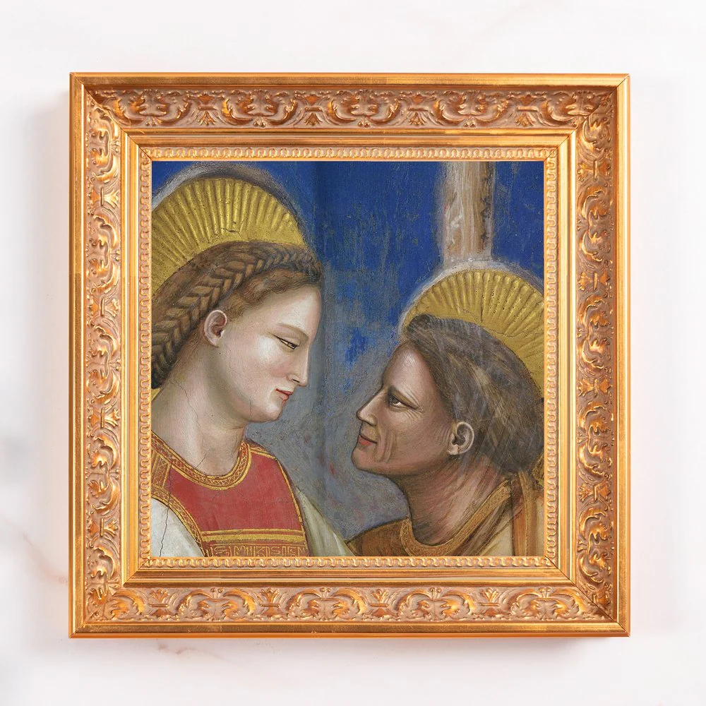 Giotto's Visitation (Detail) Framed Canvas - Sacred Mini Collection - Image 2