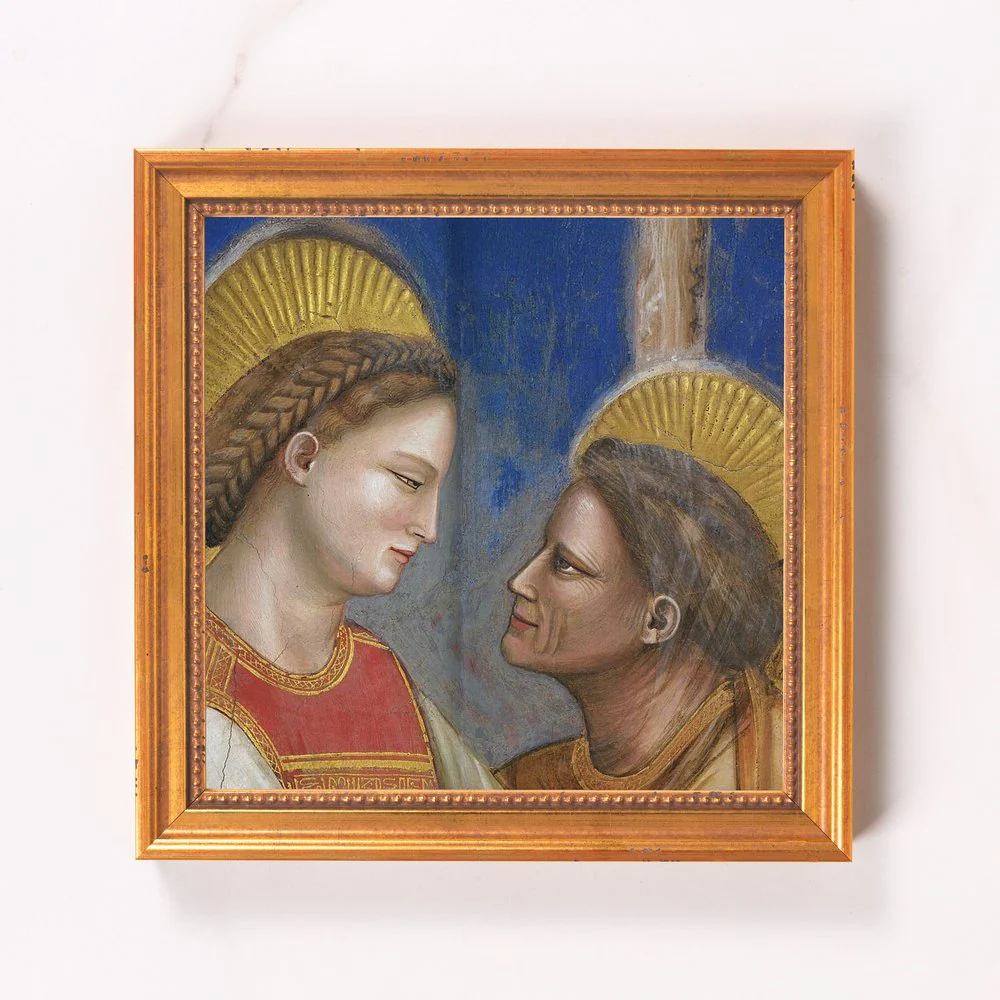 Giotto's Visitation (Detail) Framed Canvas - Sacred Mini Collection - Image 6