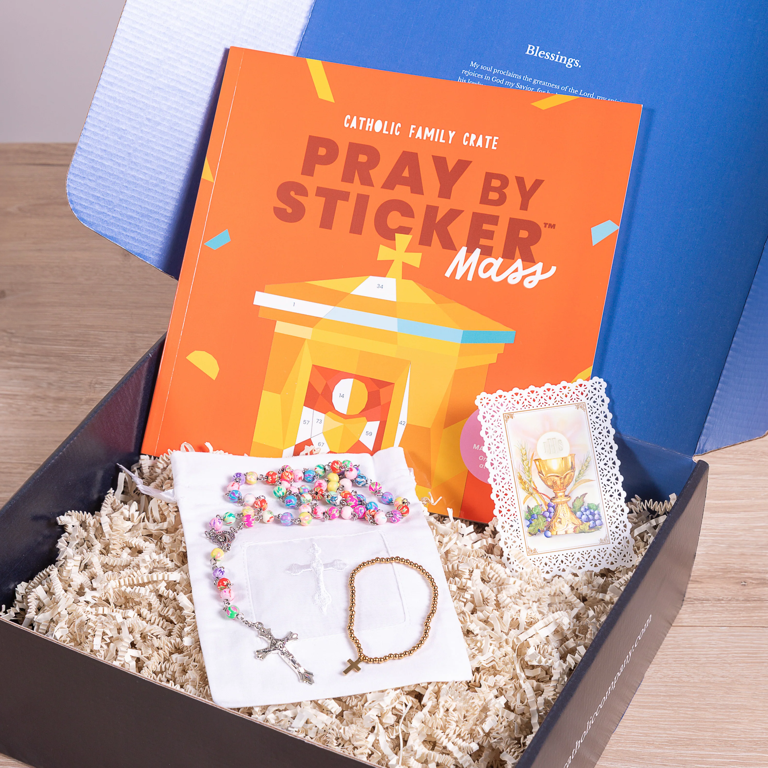 Girls First Communion Faith in Bloom Gift Box with Bracelet
