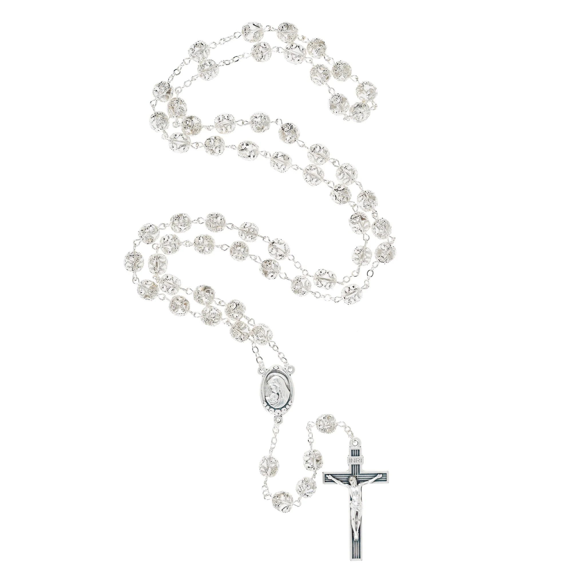 Glass Sacred Heart Rosary - Image 2